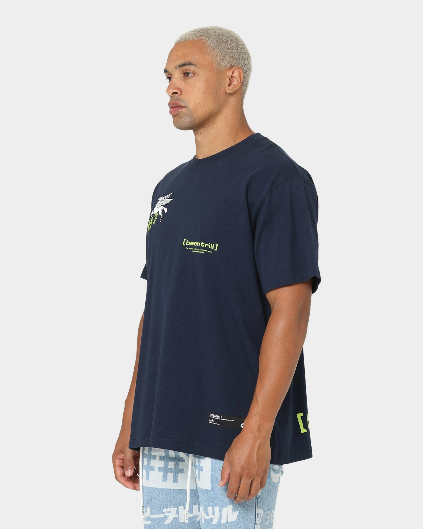 BEENTRILL Dark Horse Short Sleeve T-Shirt Navy Blazer