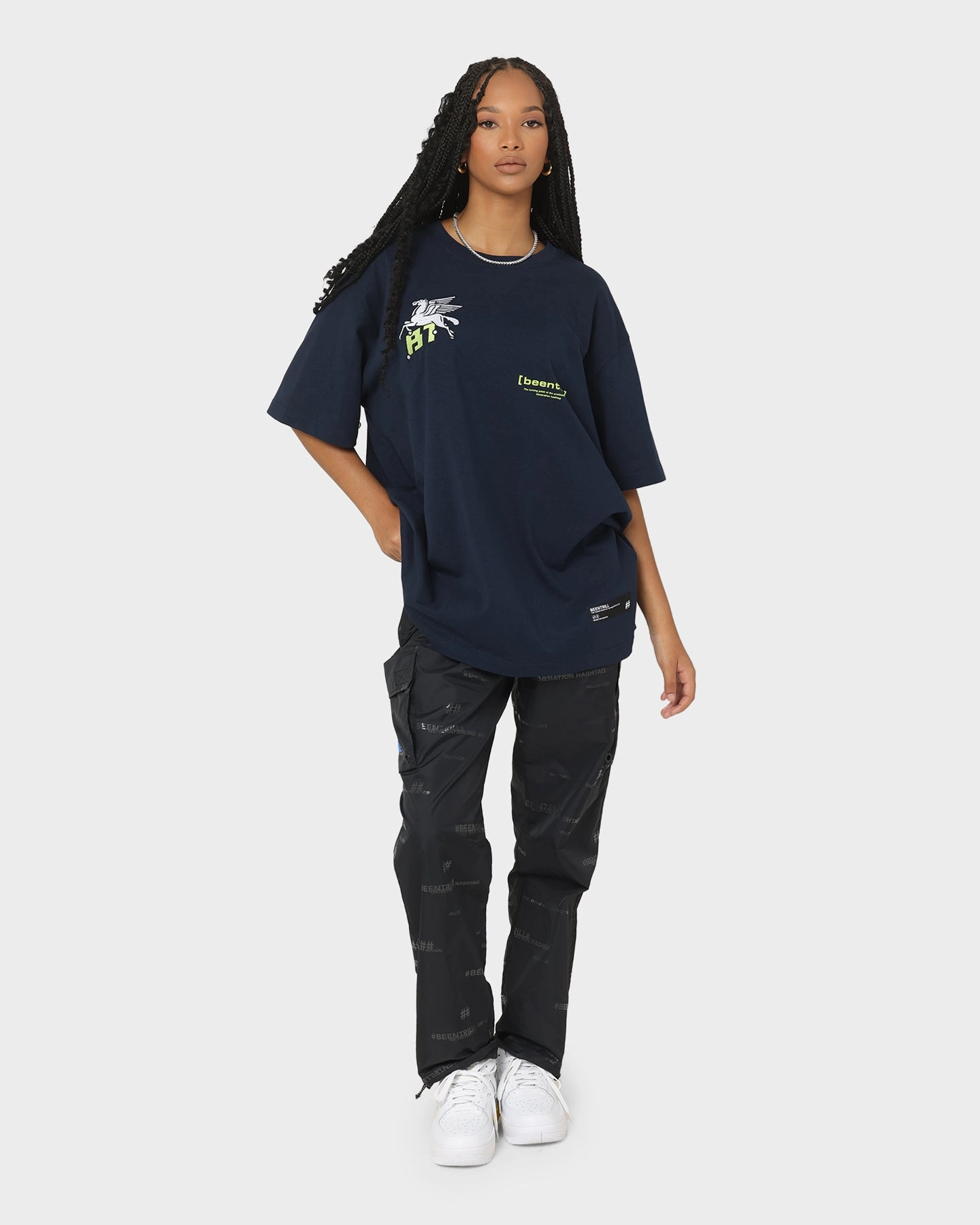 BEENTRILL Dark Horse Short Sleeve T-Shirt Navy Blazer