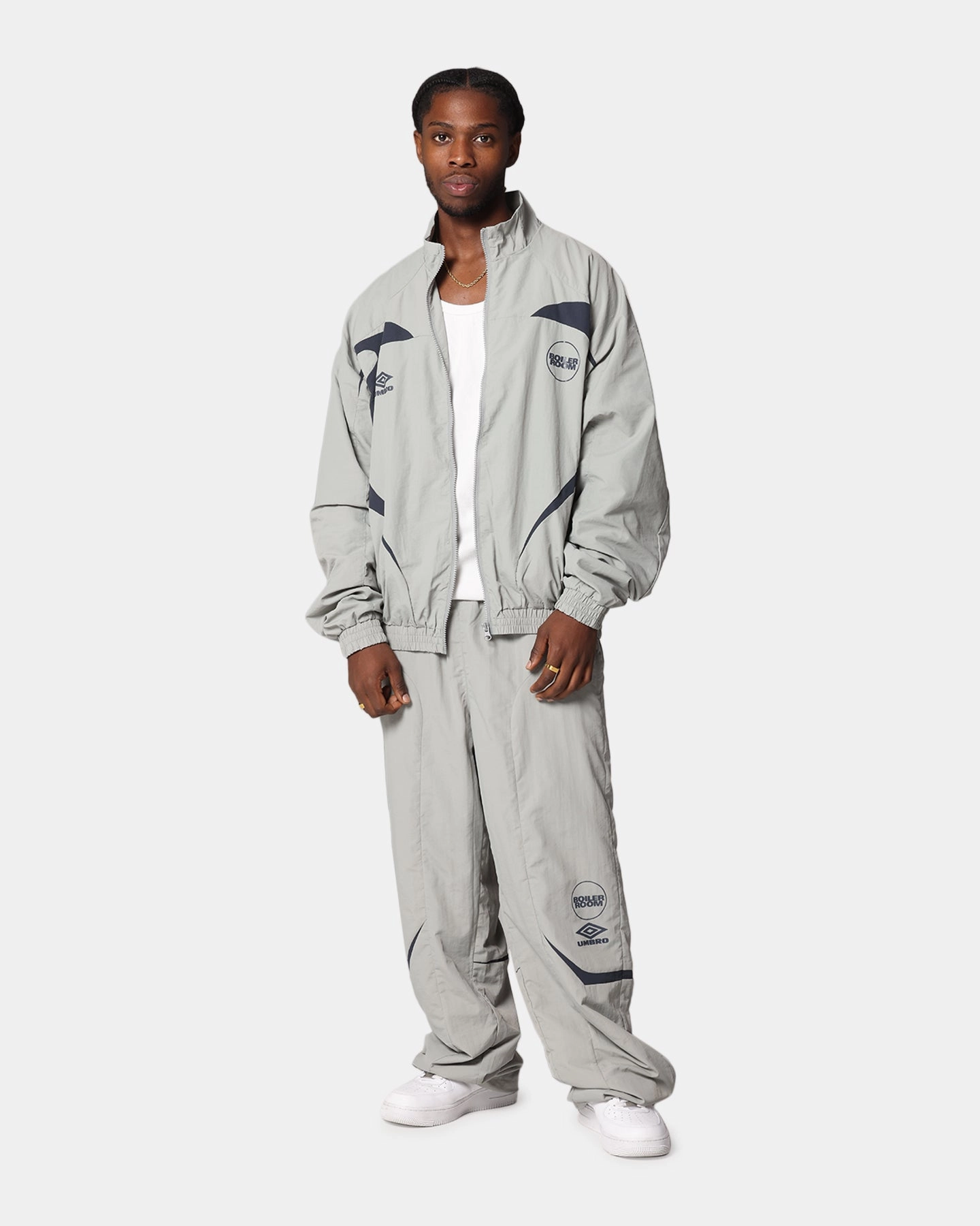 Boiler Room X Umbro Shell Track Pants Grey