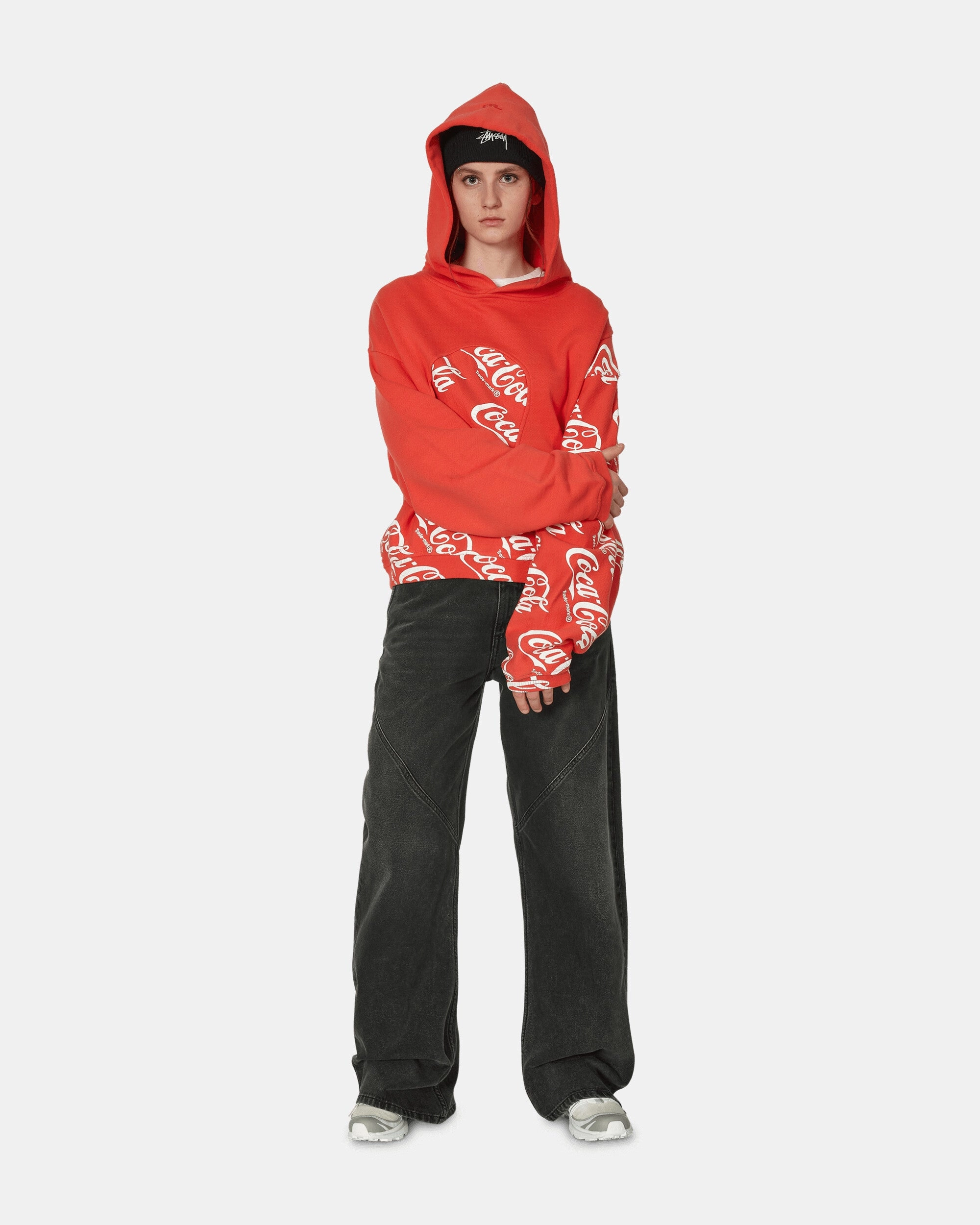 Coca-Cola Swirl Hooded Sweatshirt Red