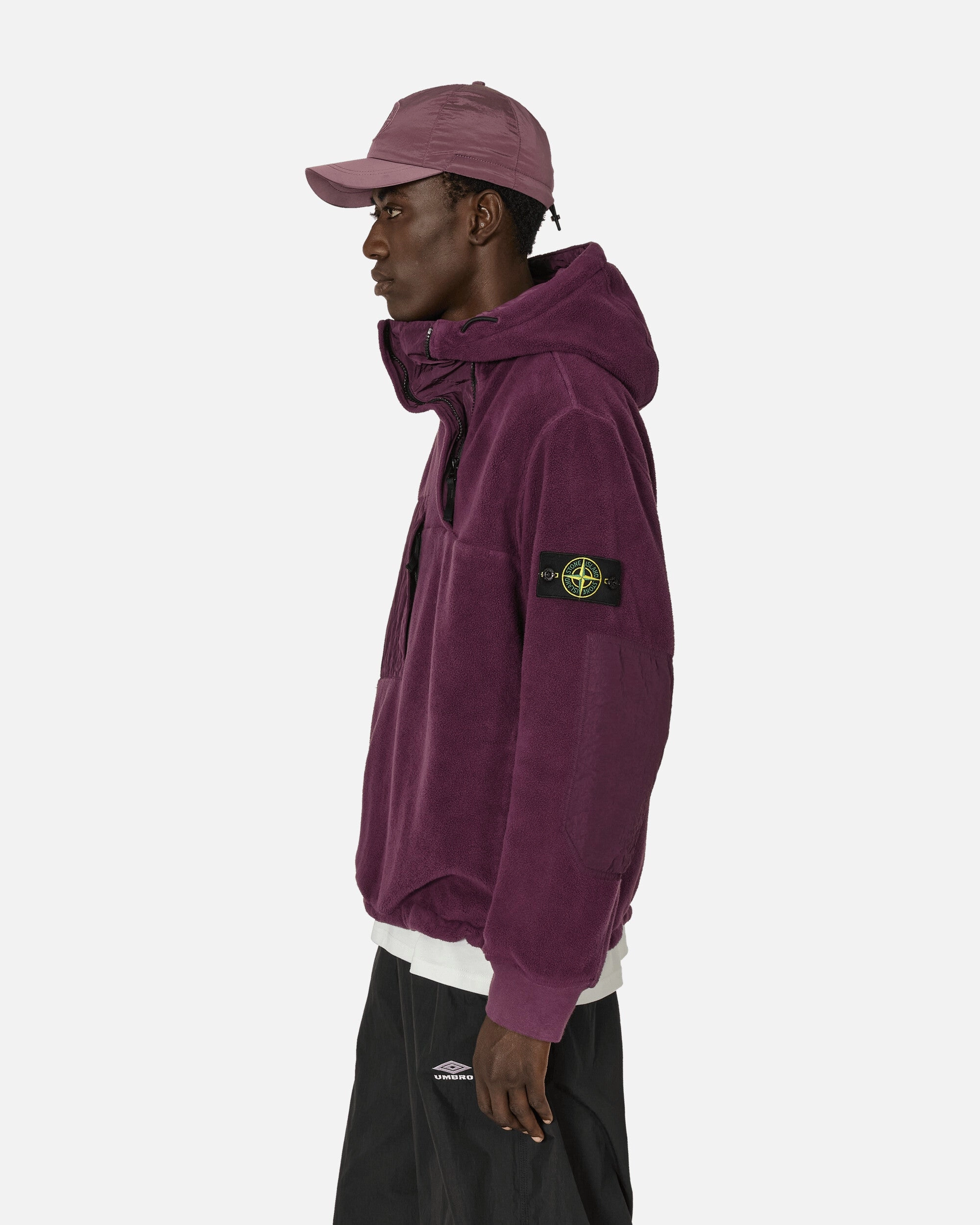 Cotton Pile Nylon-TC Anorak Jacket Dark Burgundy