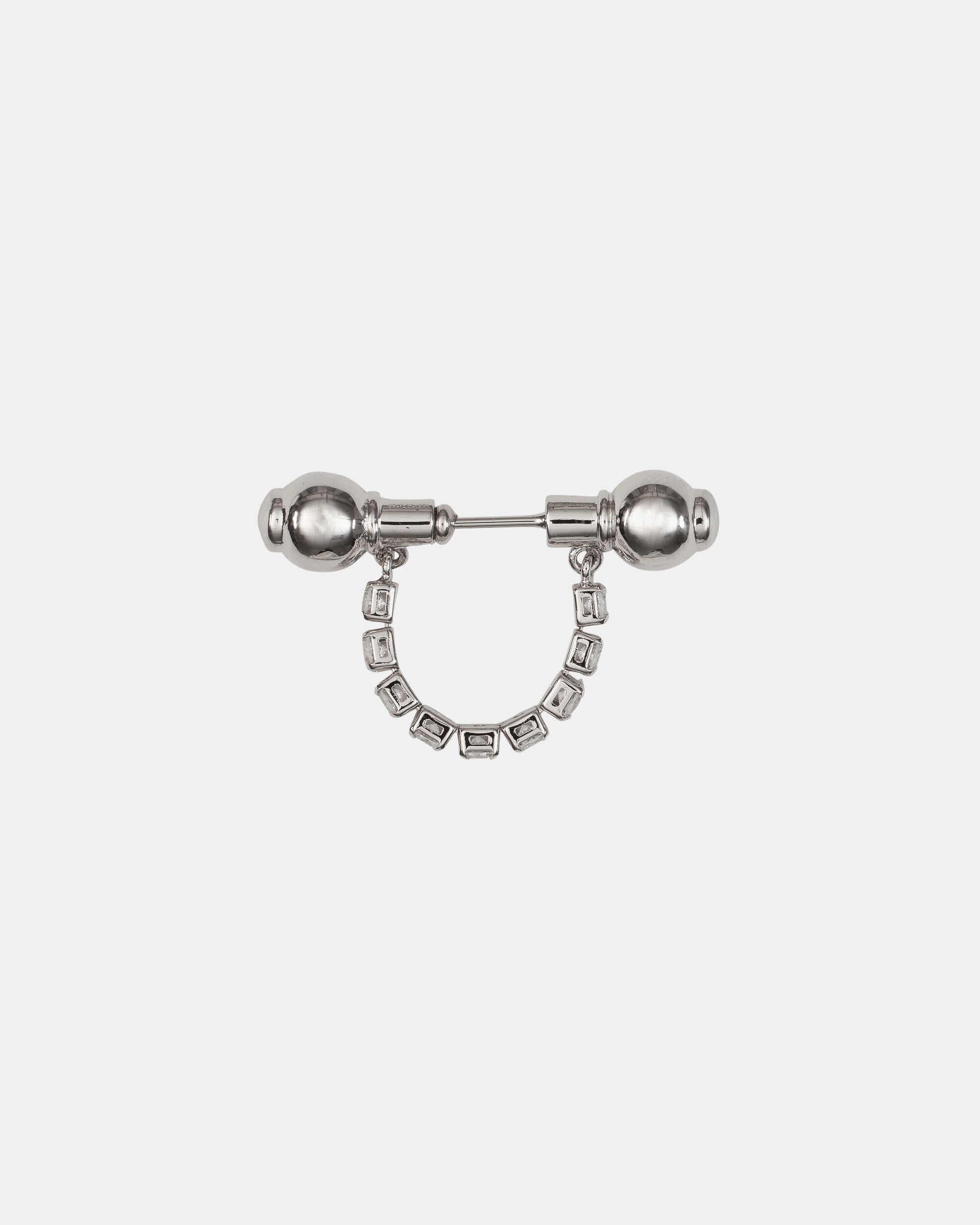 Crystal Barbells Silver
