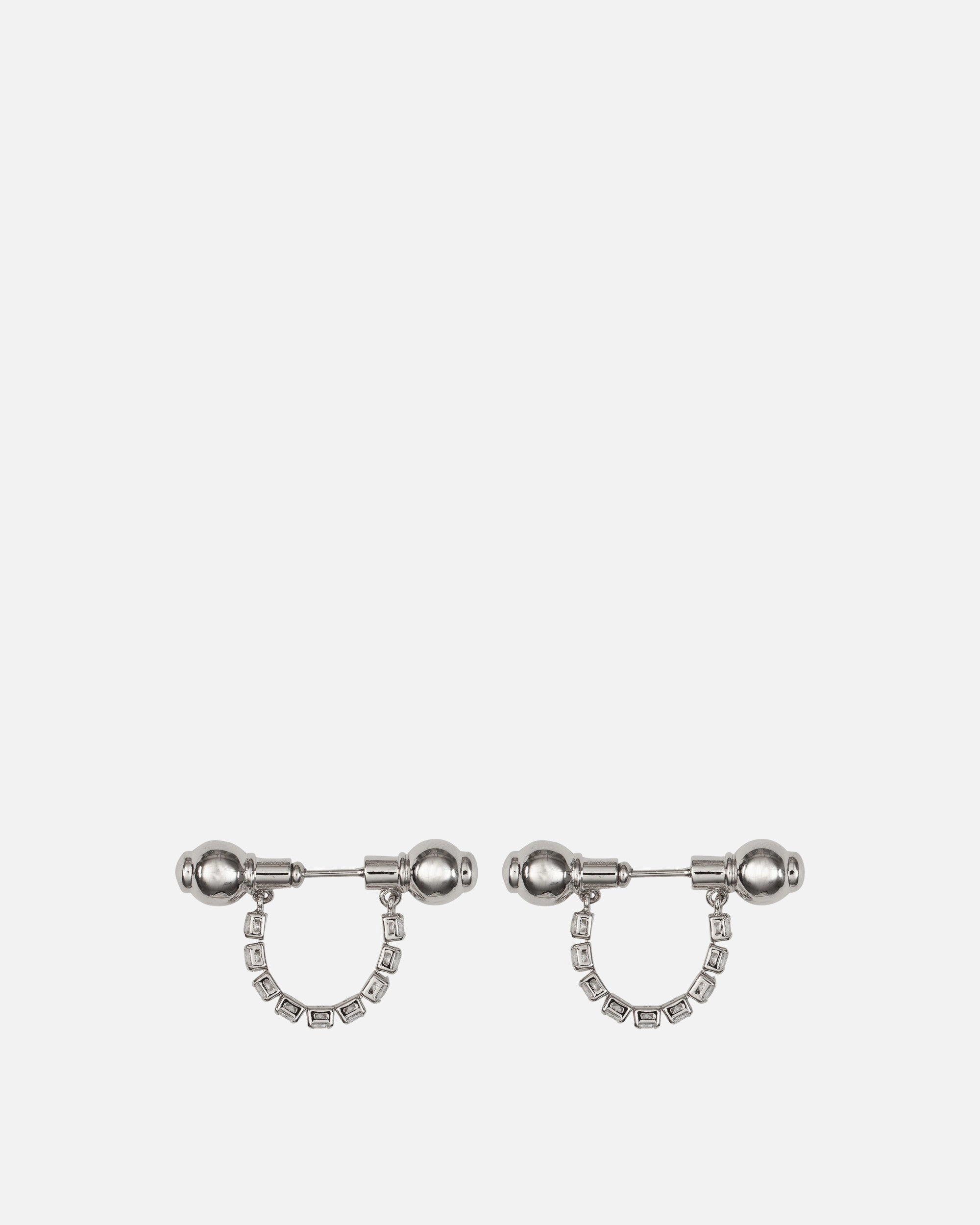 Crystal Barbells Silver