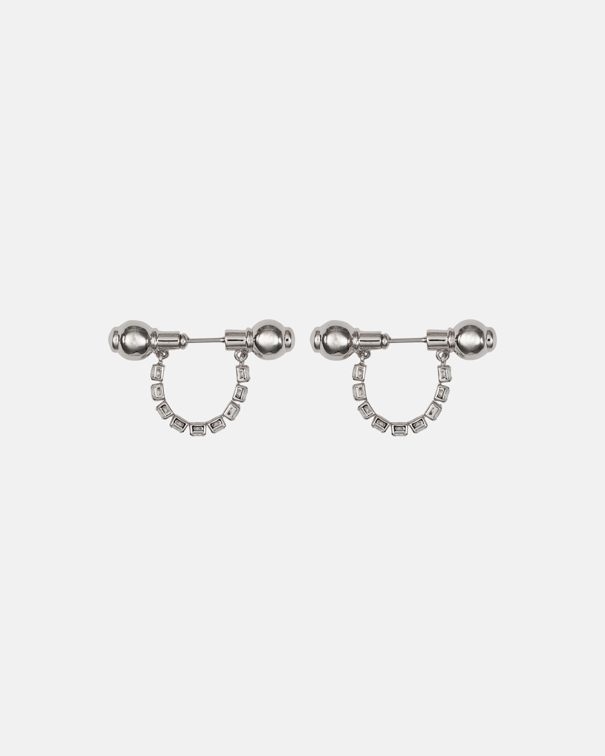Crystal Barbells Silver