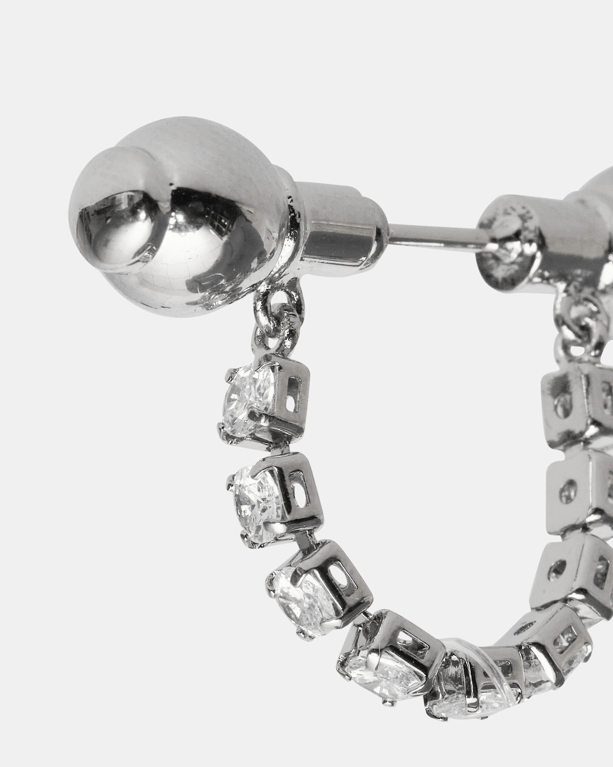 Crystal Barbells Silver