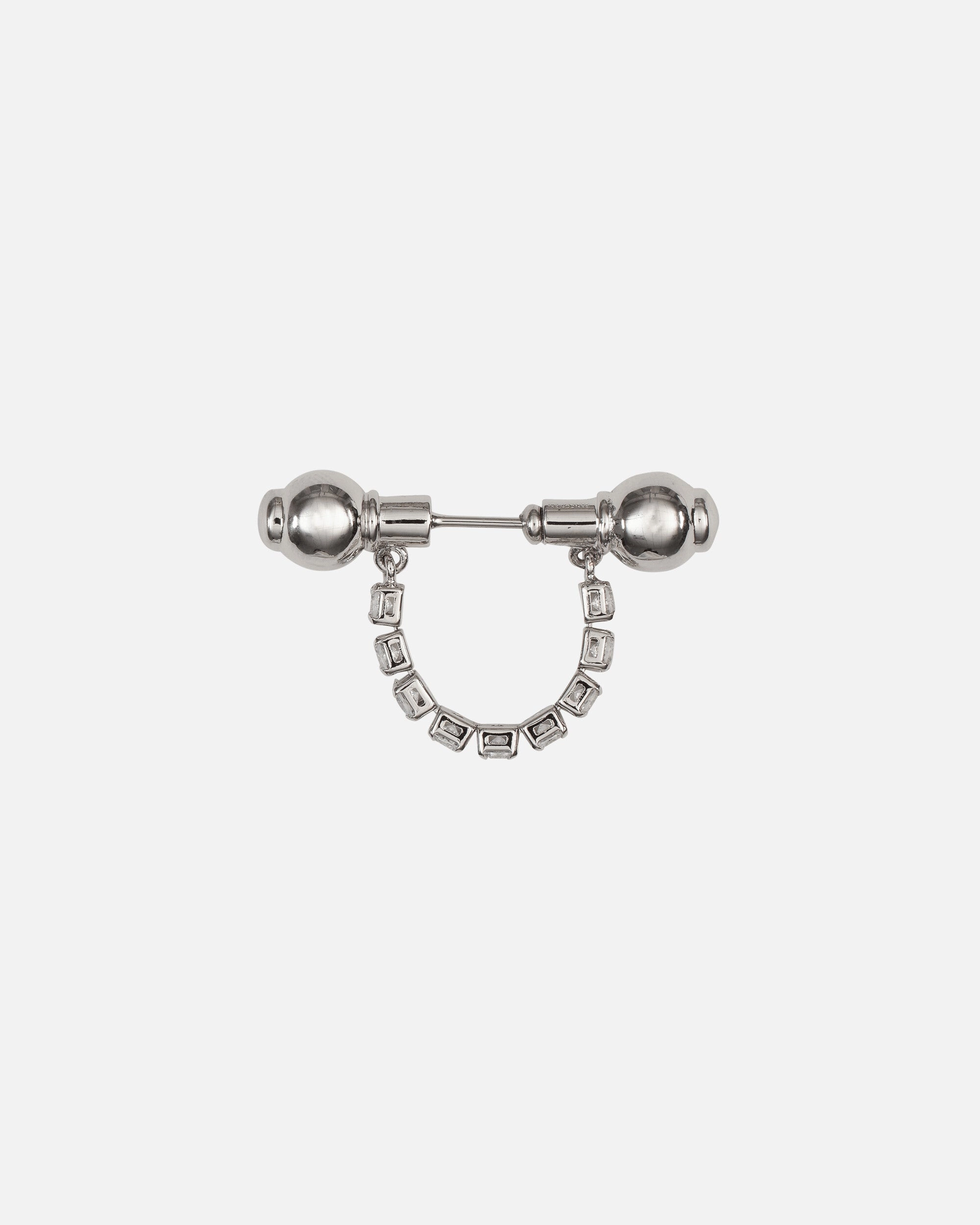 Crystal Barbells Silver