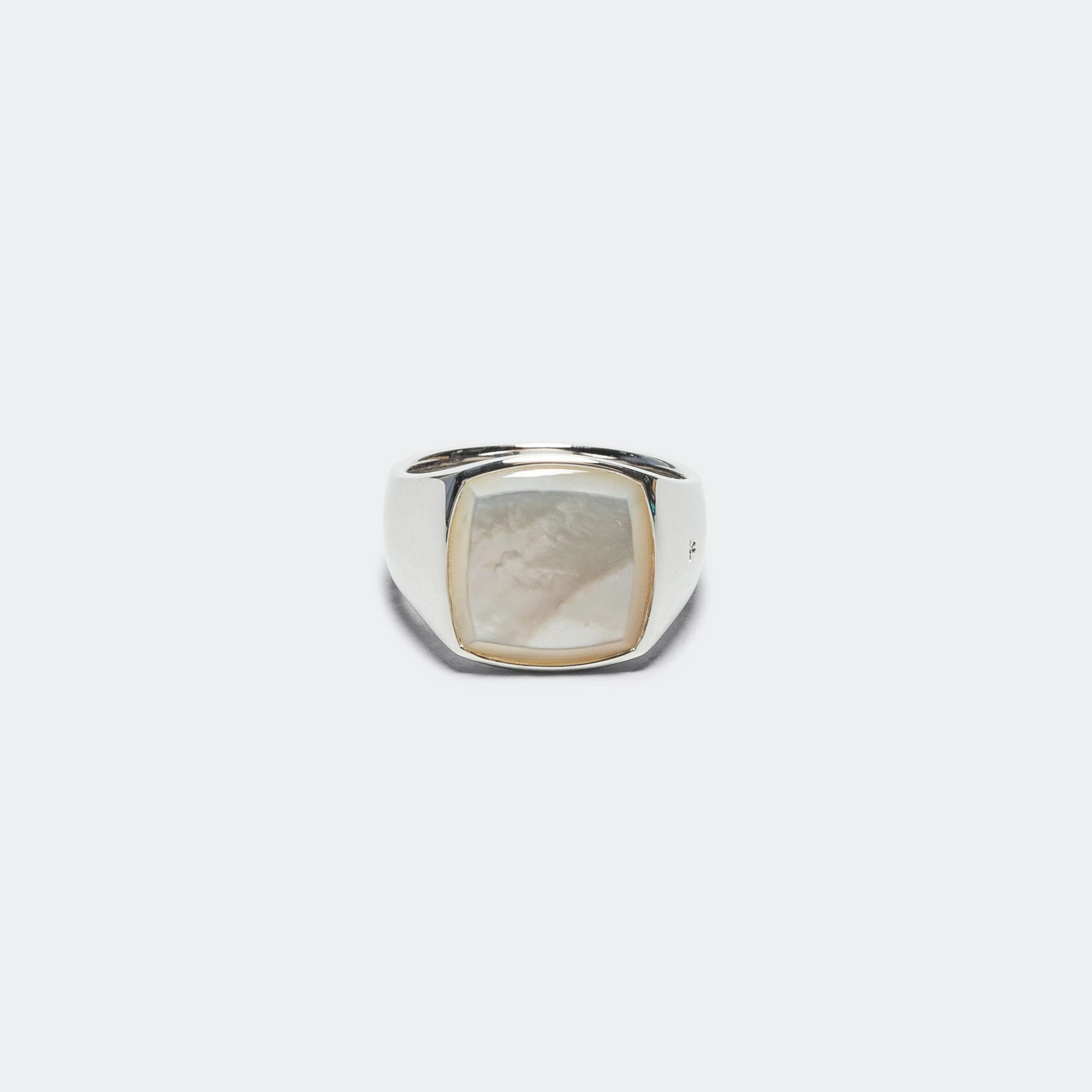 Cushion Ring - White Mother of Pearl/925 Silver