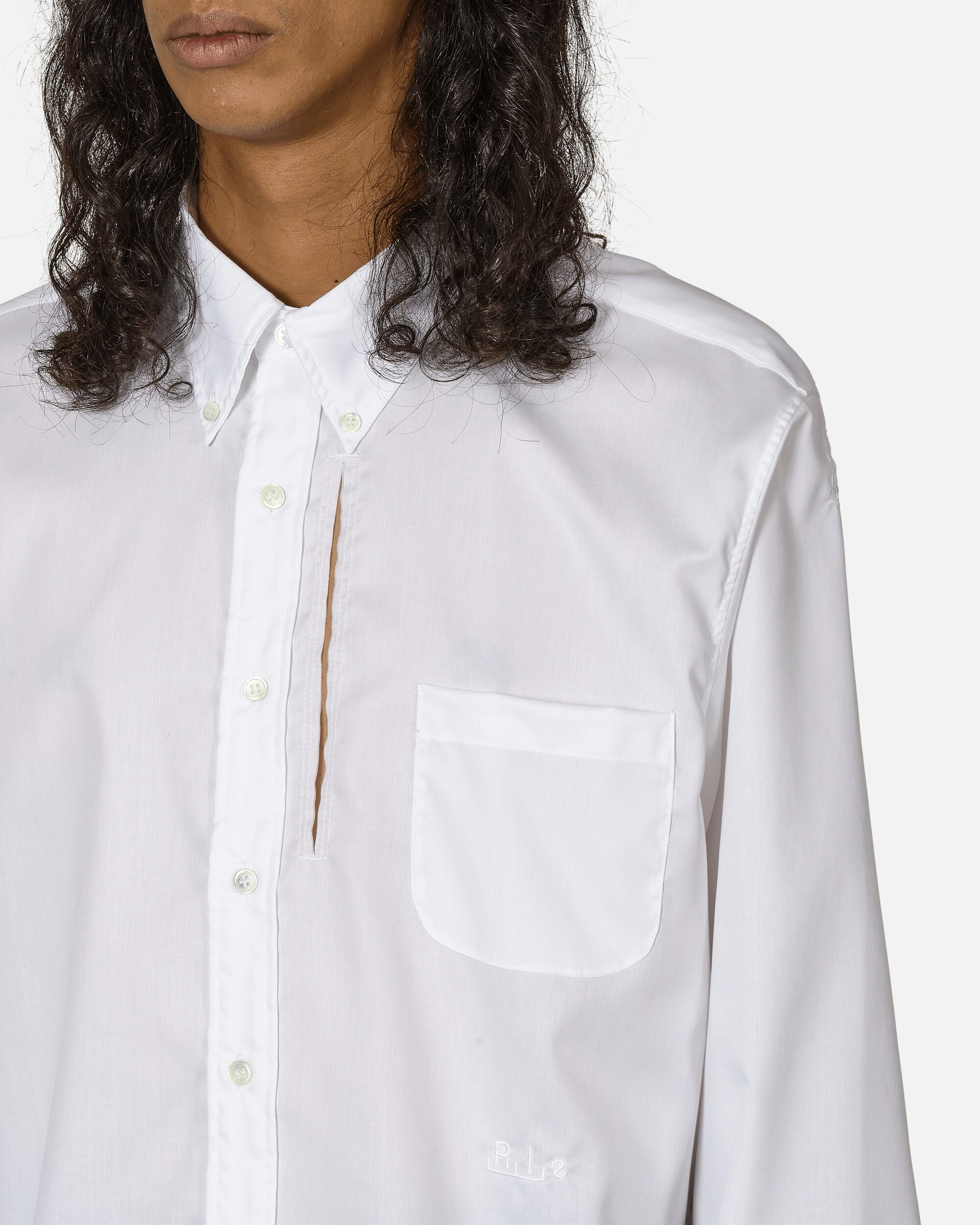Cut-Out Longsleeve Shirt White