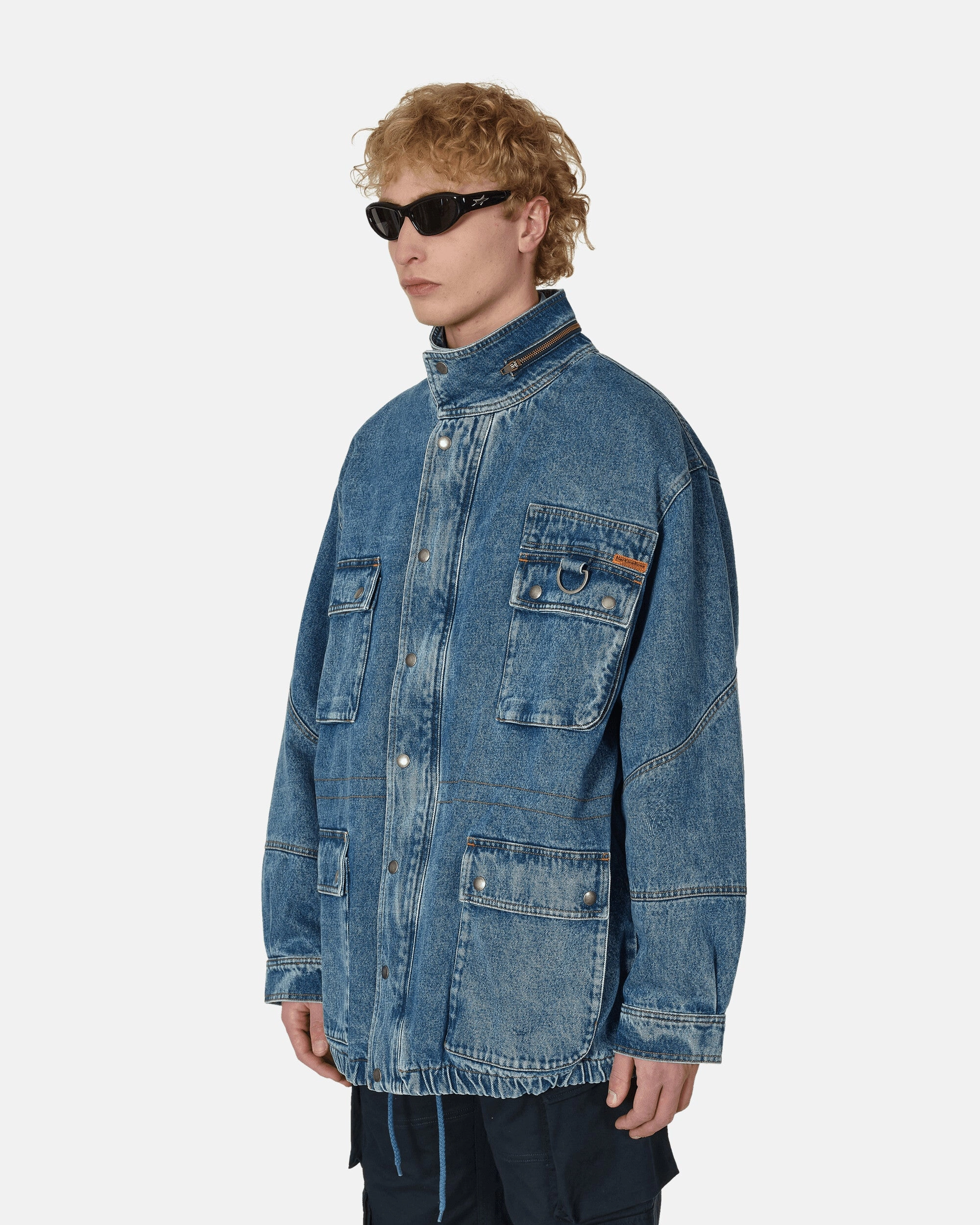Denim Parka Jacket Blue