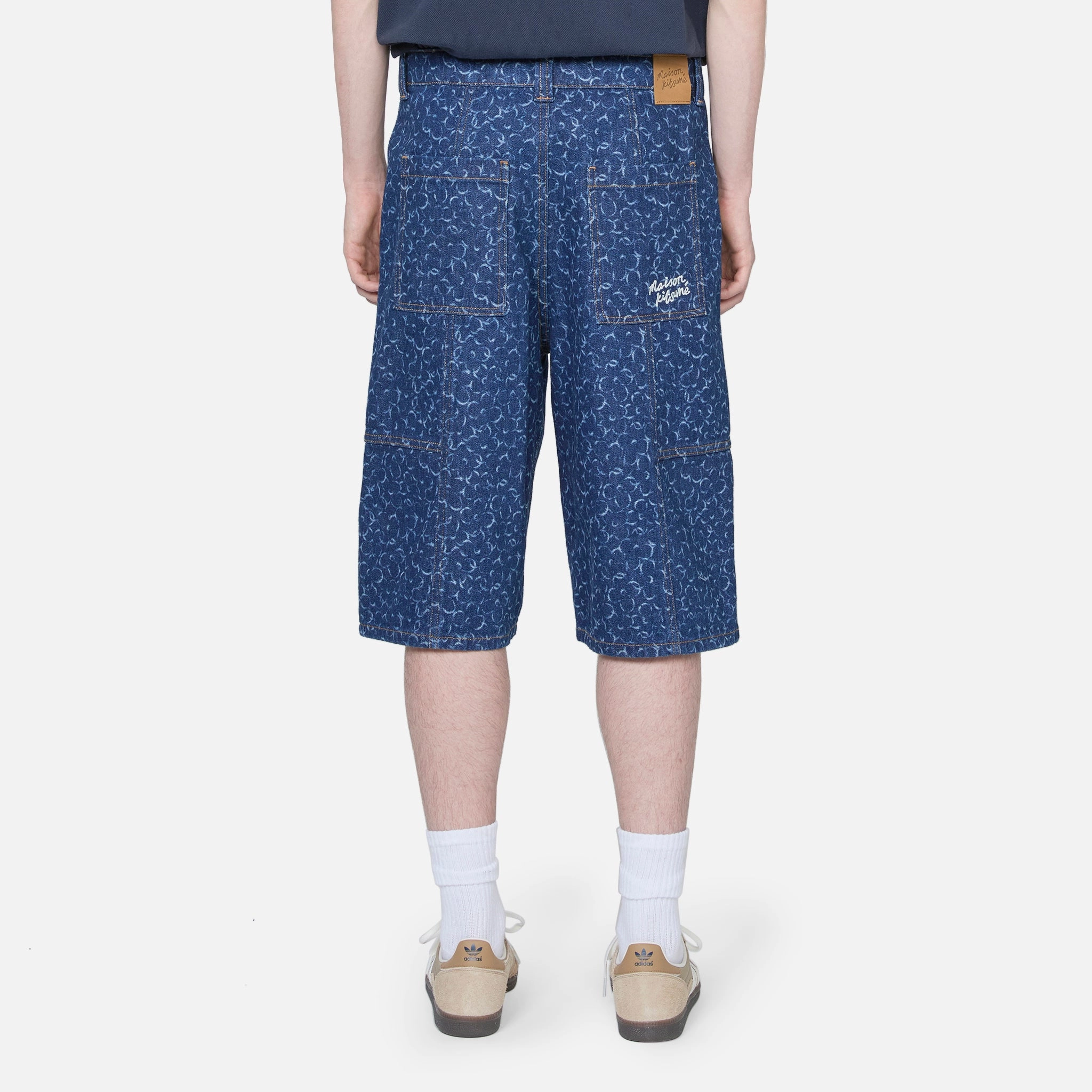 Denim Workwear Bermuda Laser Print