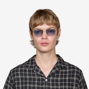 Dion Silver | Blue Gradient Lens