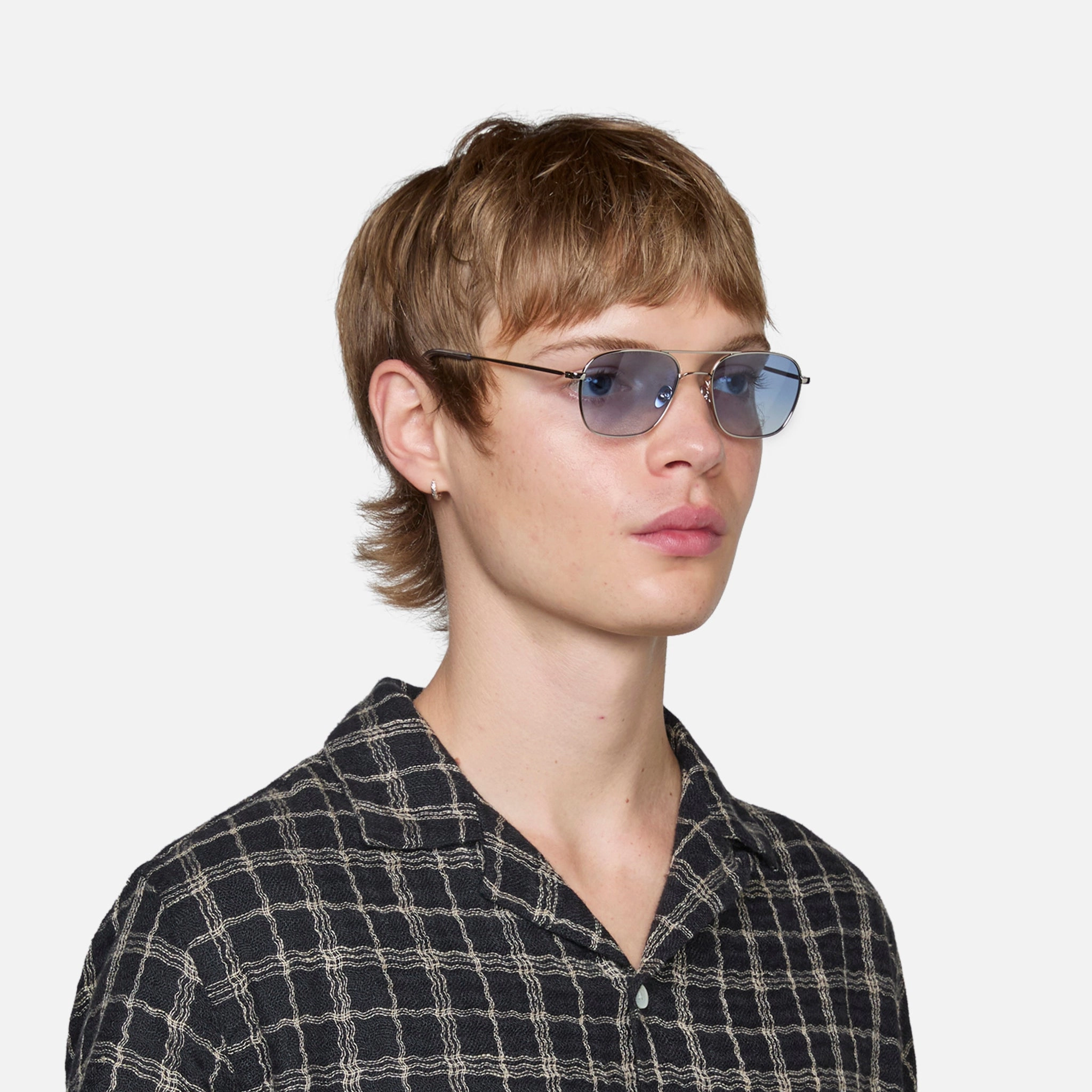 Dion Silver | Blue Gradient Lens