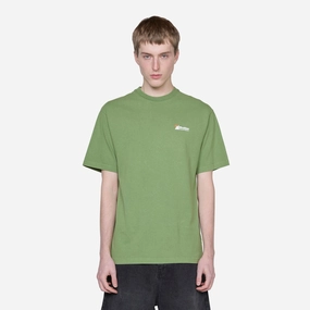 Distressed Pigment Dye T-Shirt Washed Army