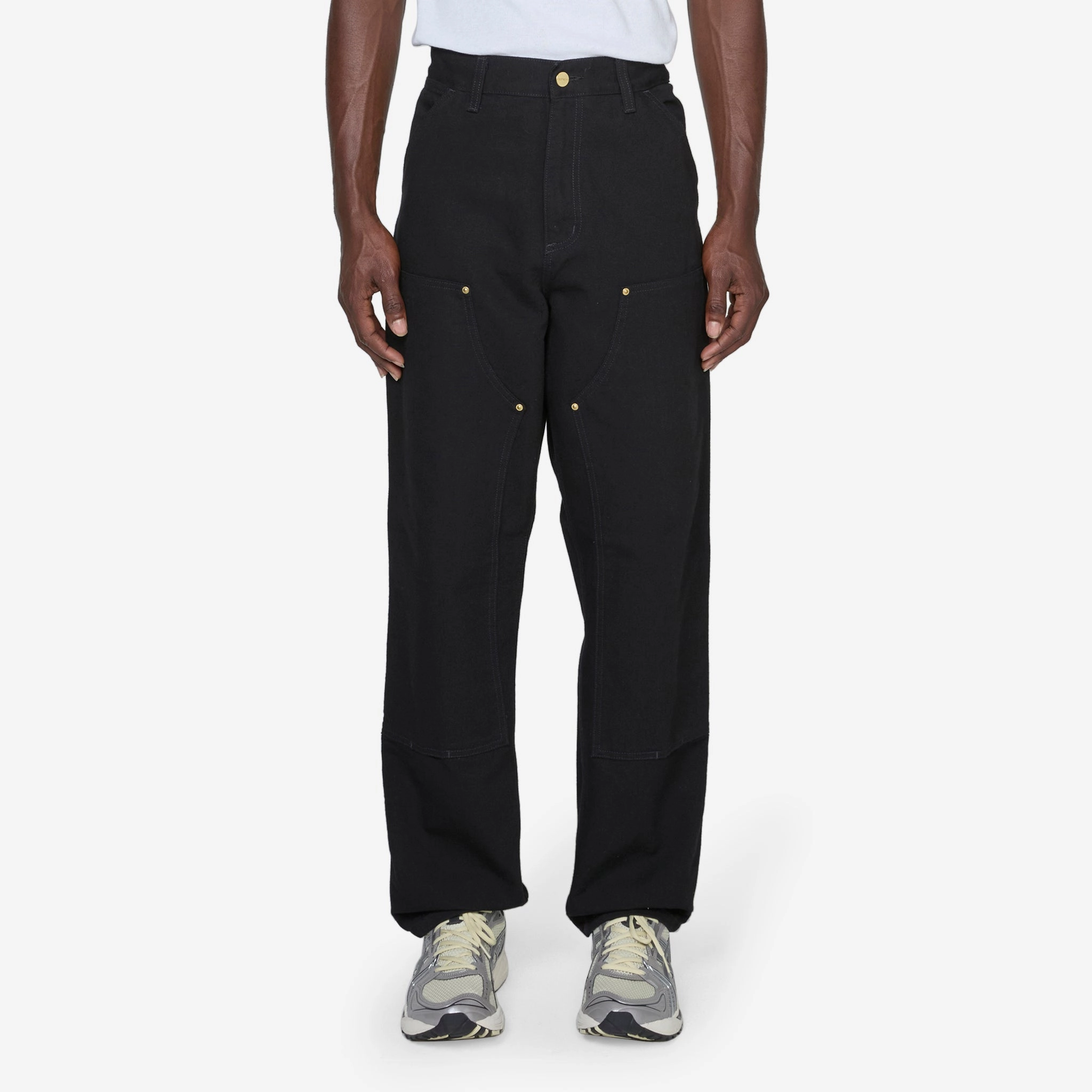 Double Knee Pant Black Rinsed