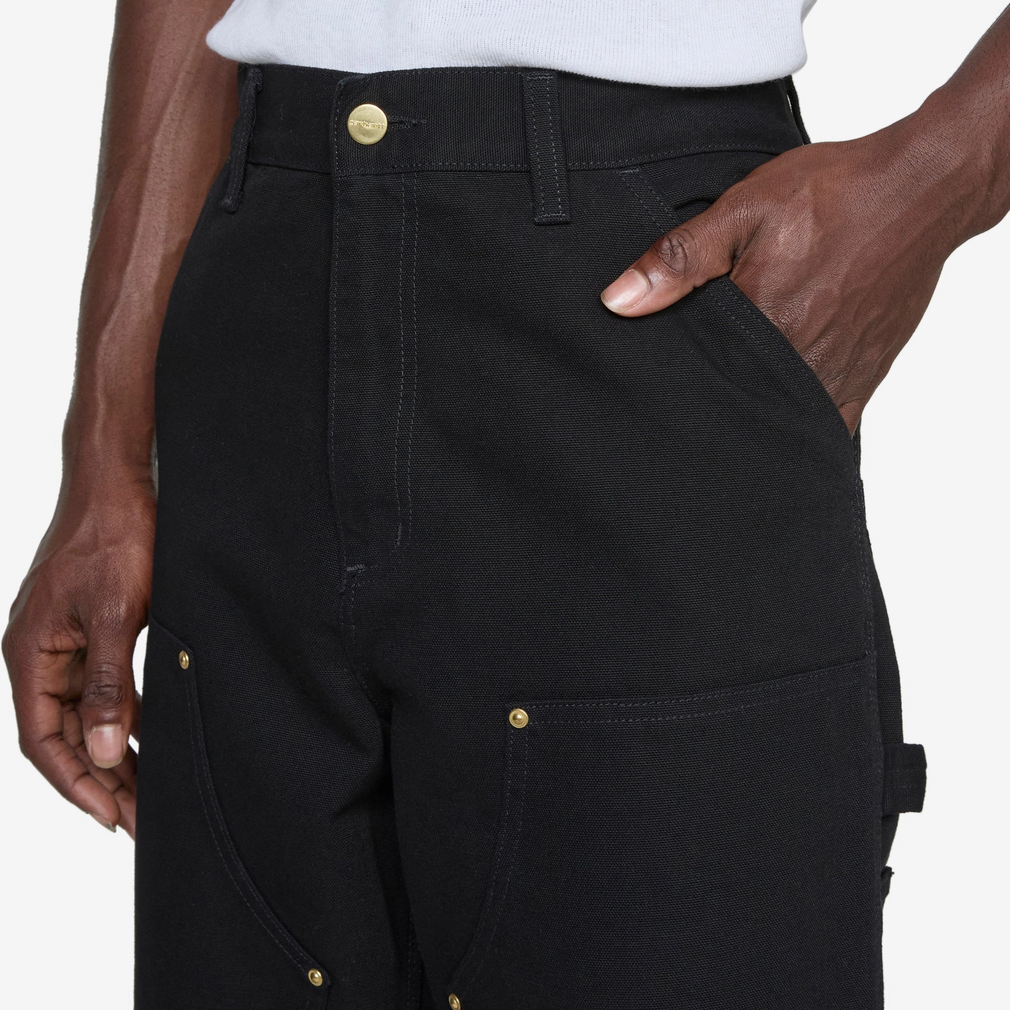 Double Knee Pant Black Rinsed