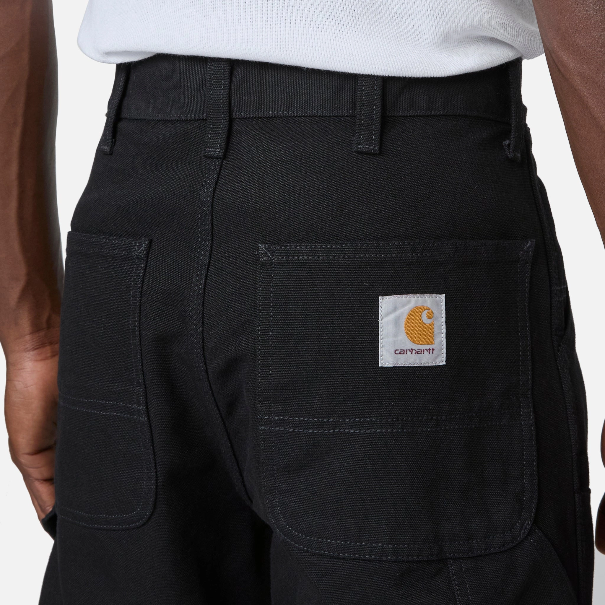 Double Knee Pant Black Rinsed