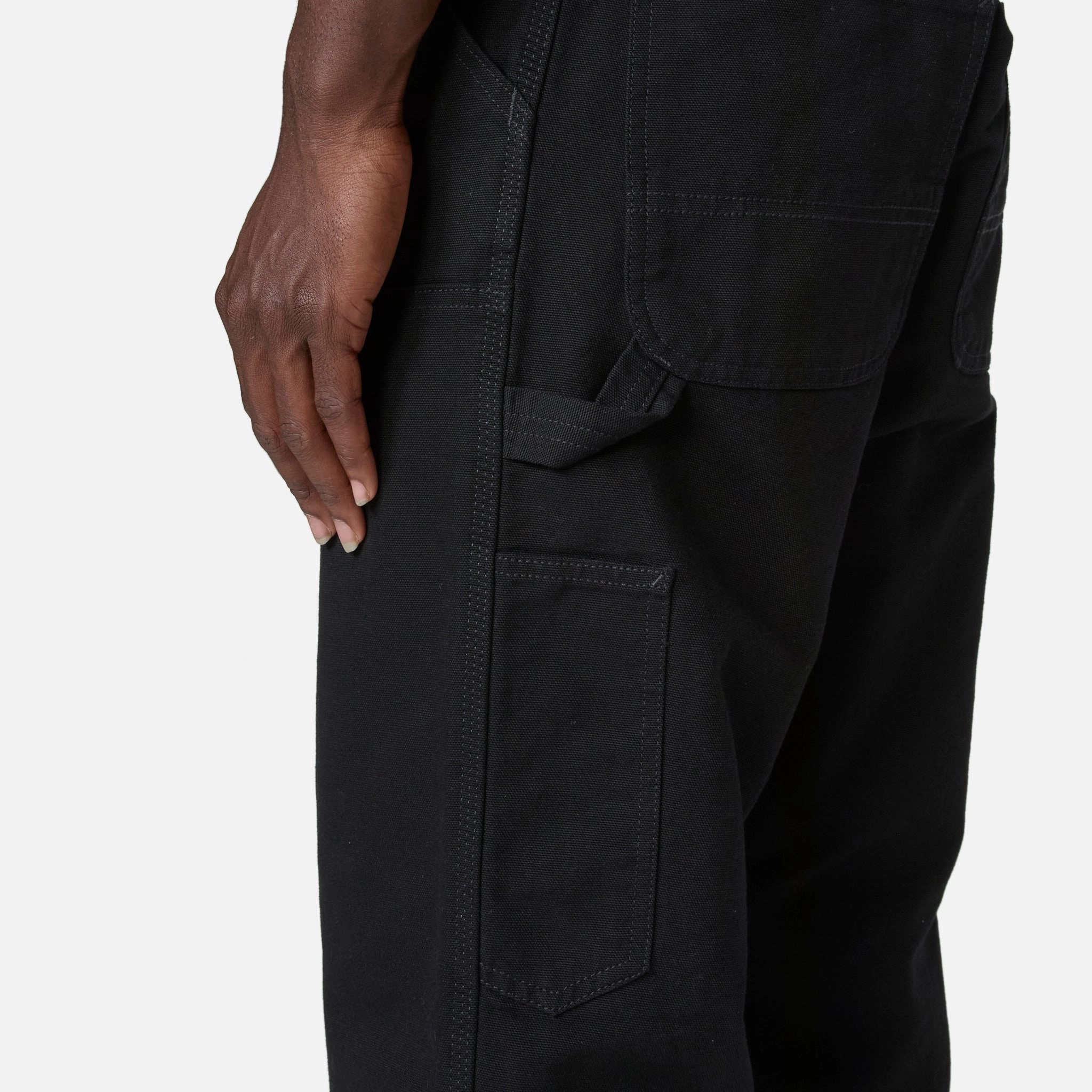 Double Knee Pant Black Rinsed