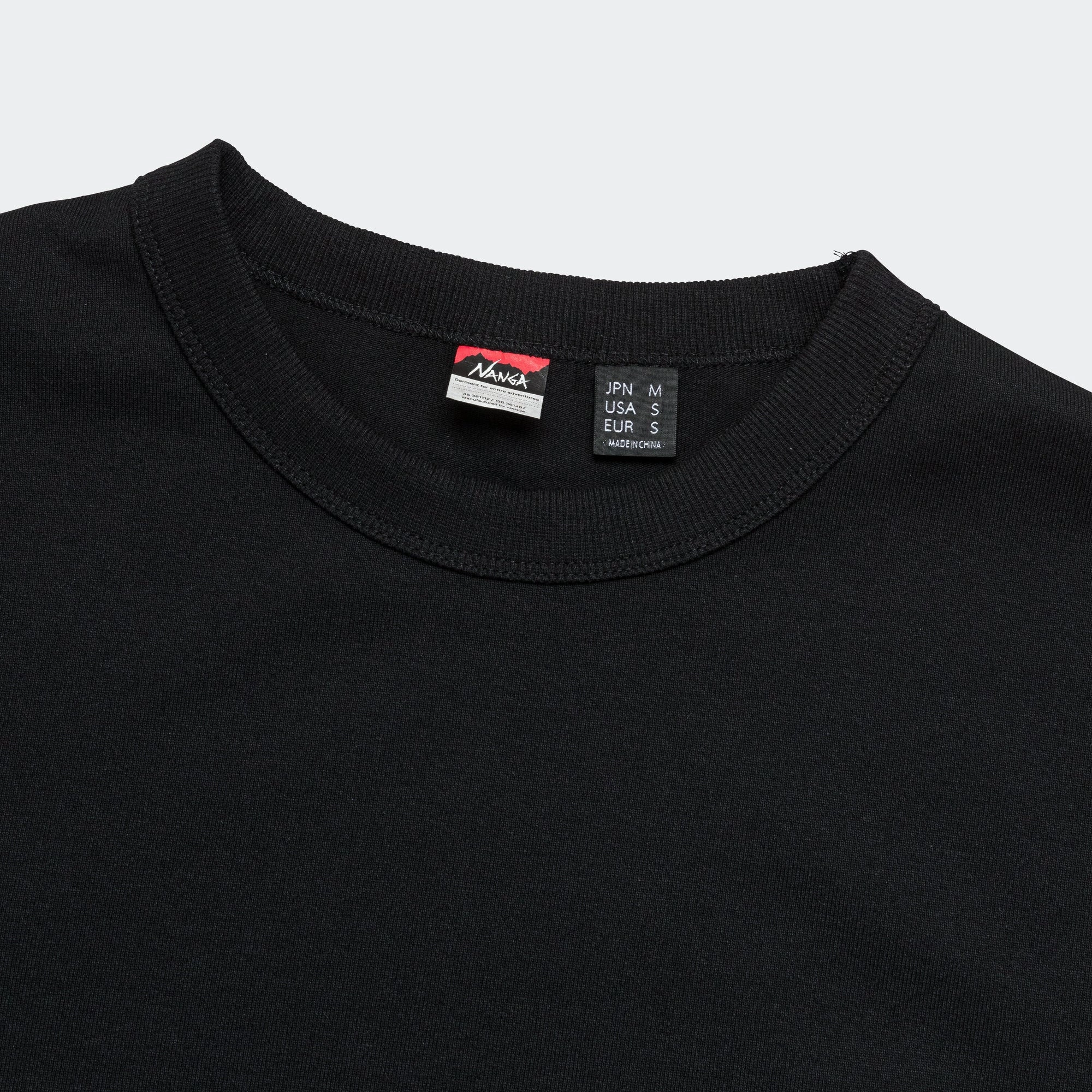 Eco Hybrid Box Logo Embroidery Tee - Black