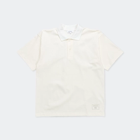 Espen Loose Printed SS Polo - Ecru