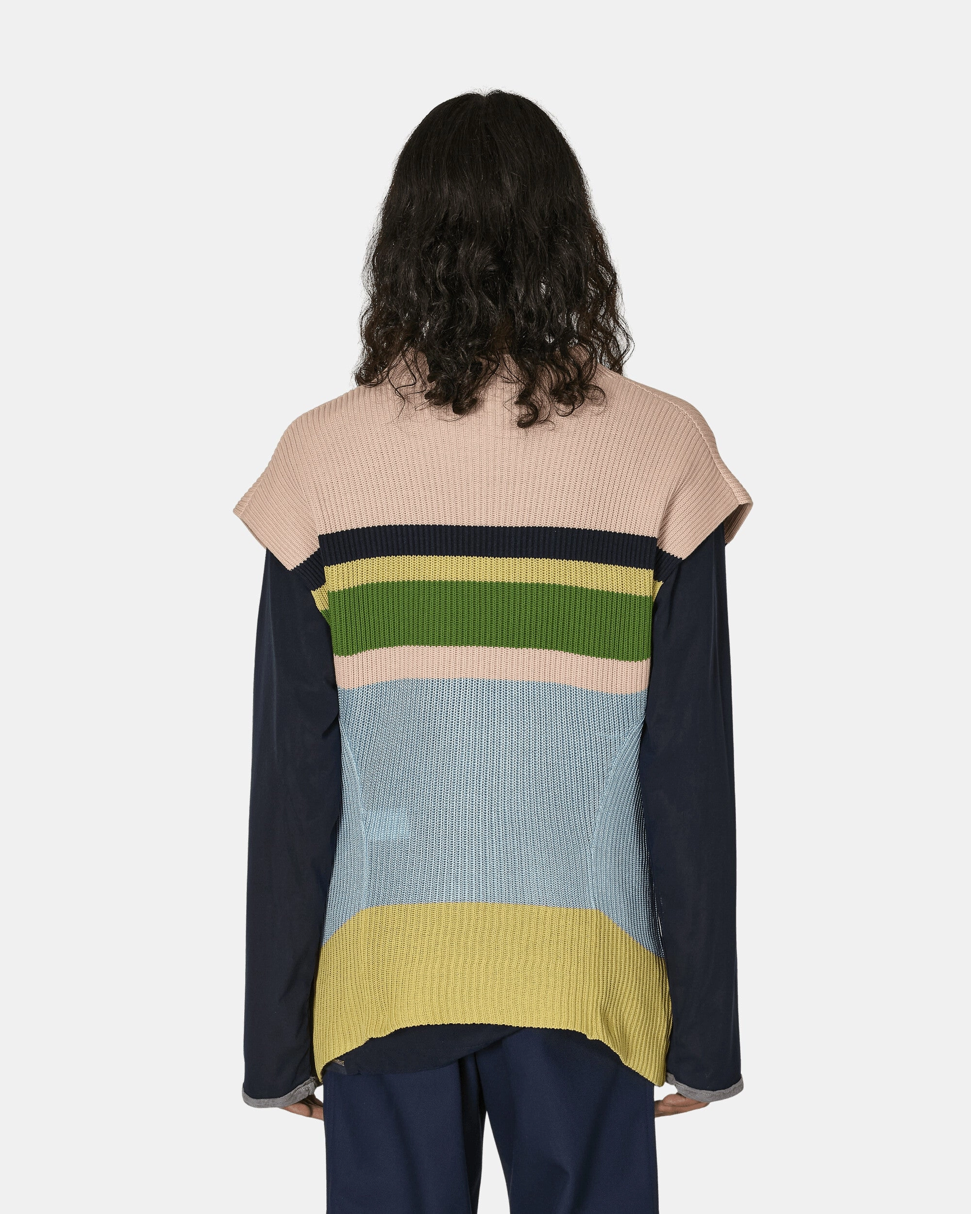 Essick Stripe Short Sleeve Sweater Pink / Sky Blue