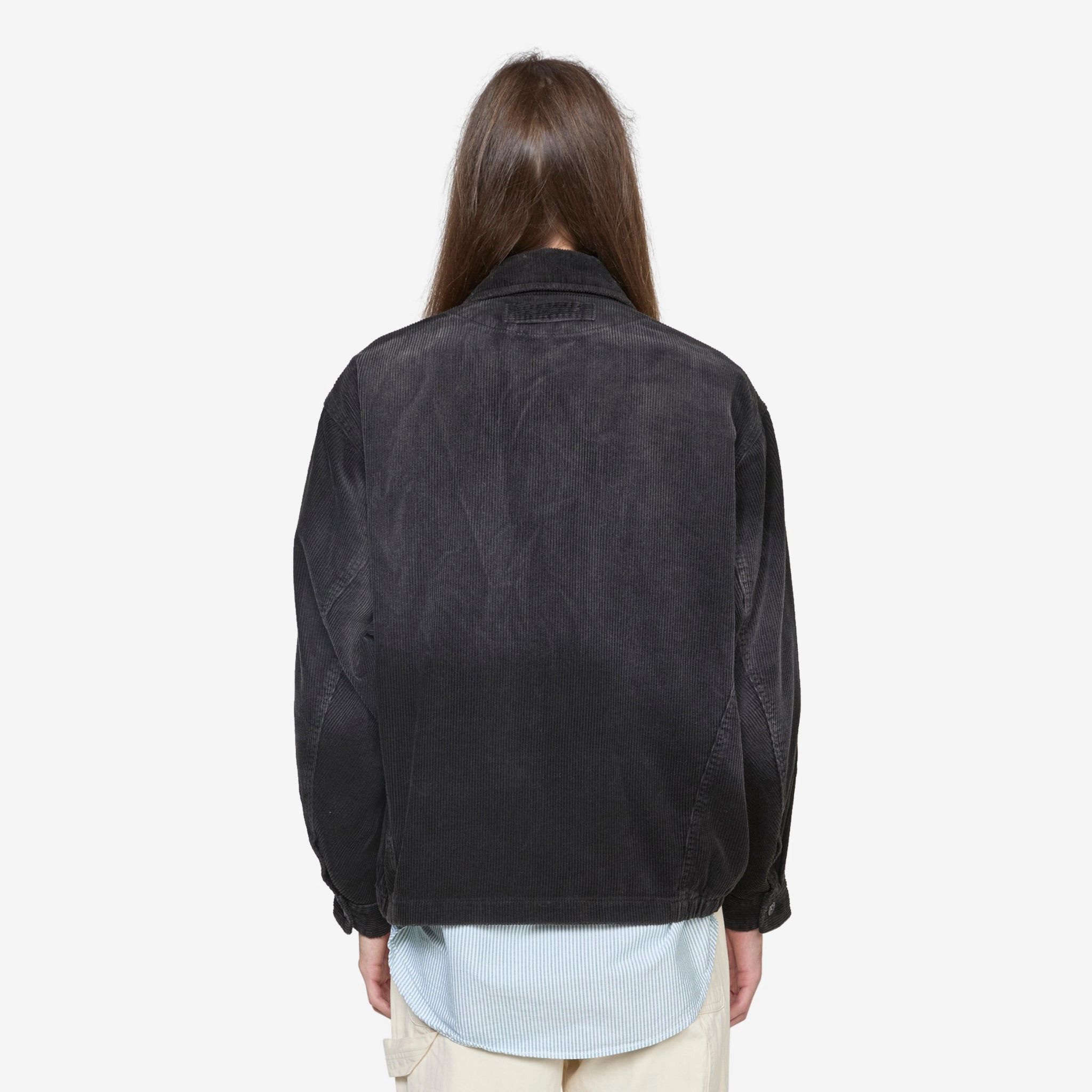 Fade Washed Corduroy Blouson Black
