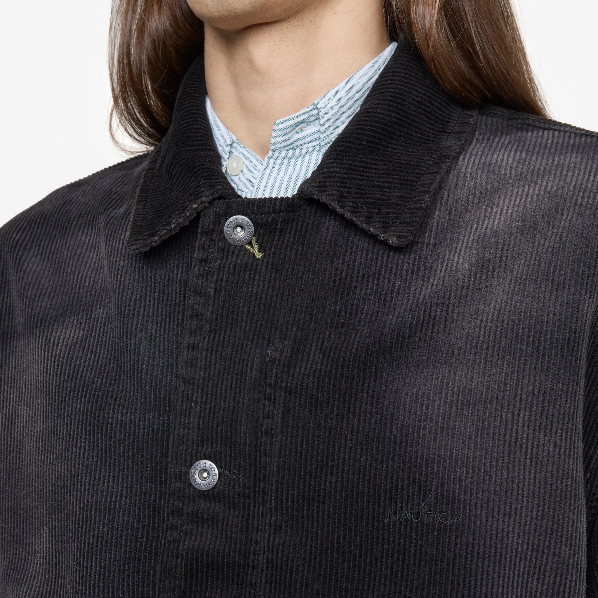 Fade Washed Corduroy Blouson Black