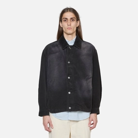 Fade Washed Corduroy Blouson Black