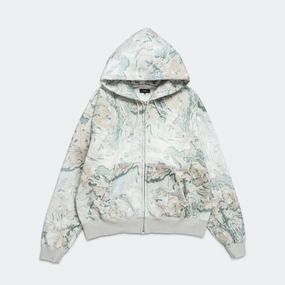 Faded Print Zip-Up Hoodie - Realtree