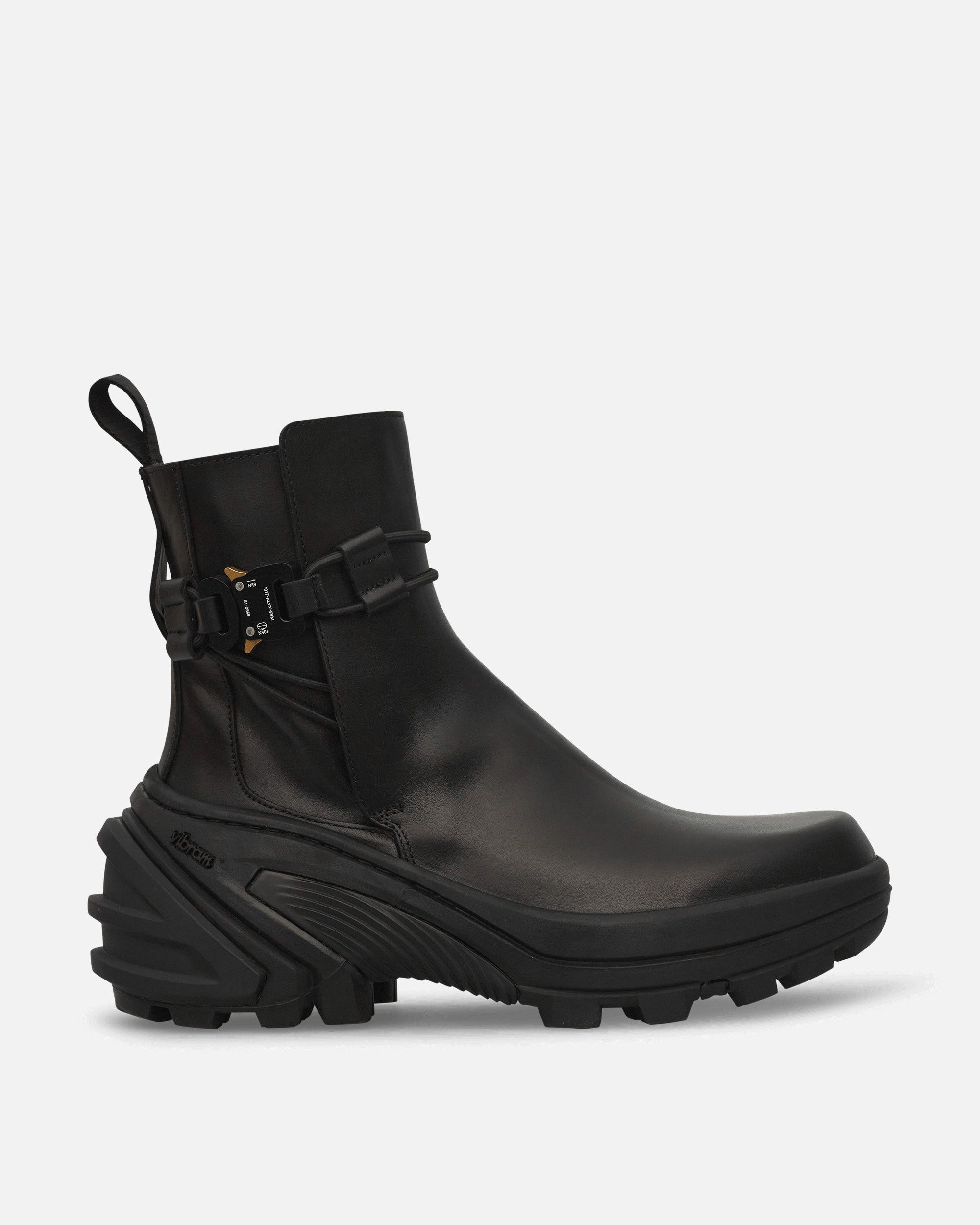 Fixed Sole Buckle Boots Black
