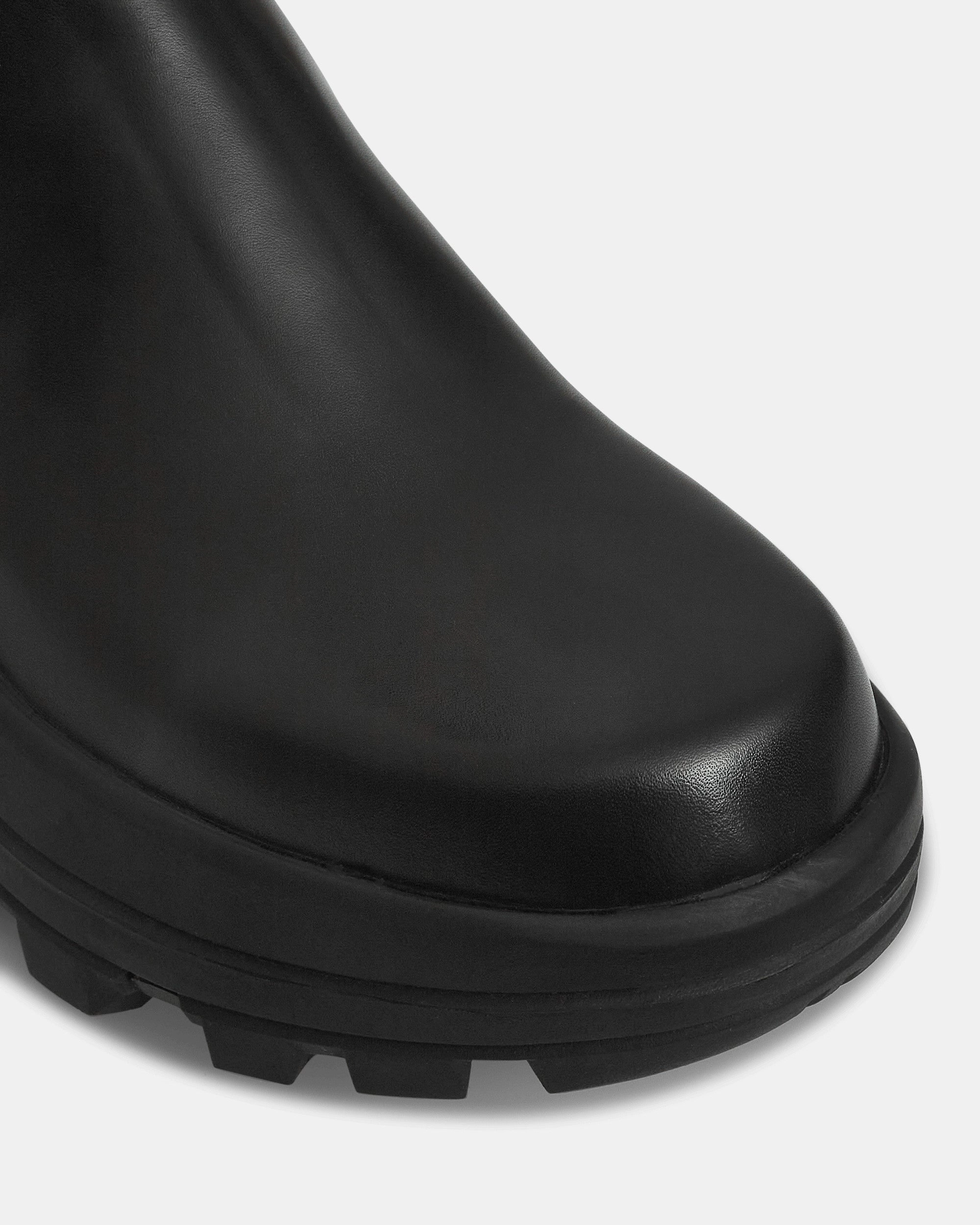 Fixed Sole Buckle Boots Black