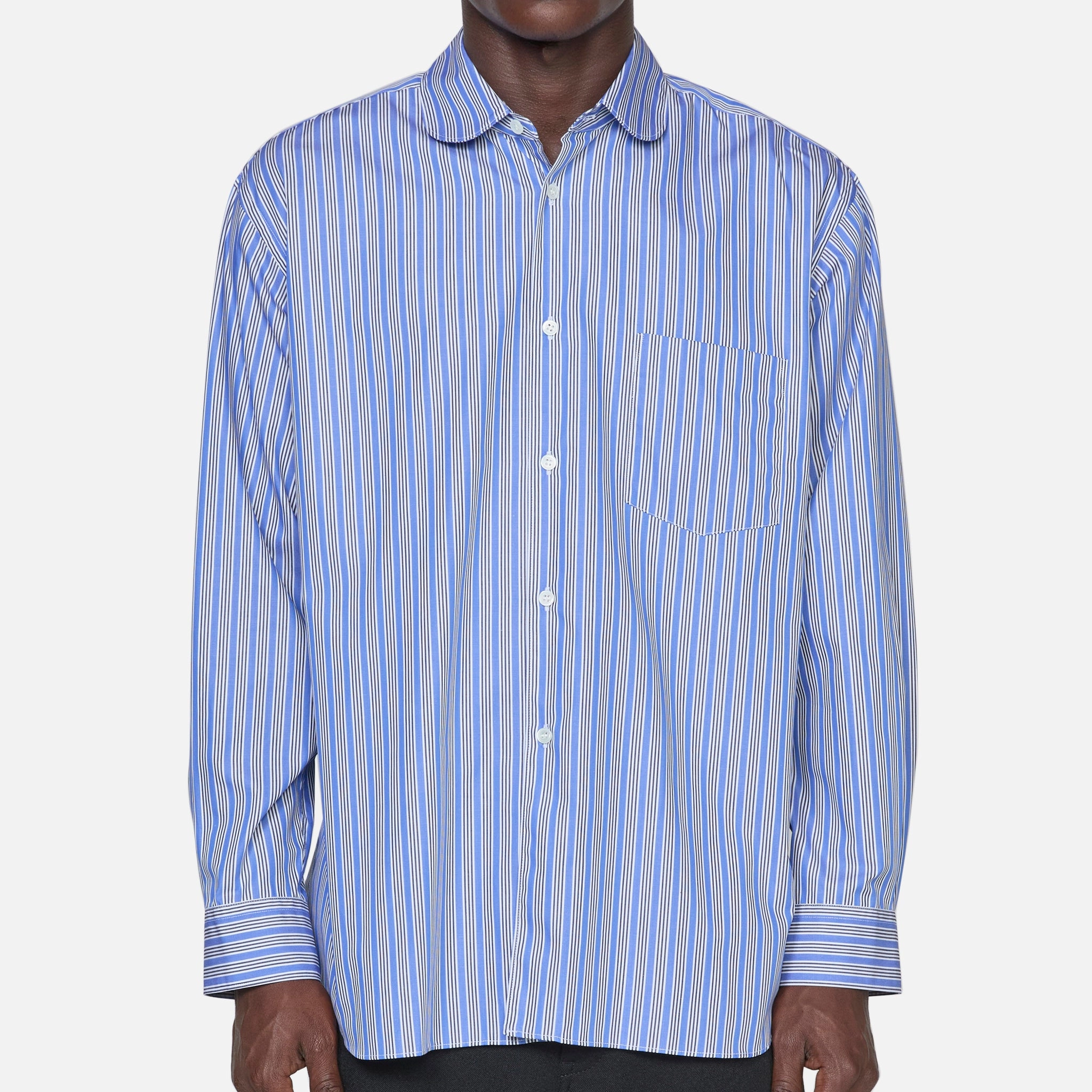 Forever Rounded Collar Shirt Stripe 2