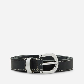 Forte Contrast 2.5cm Belt Black
