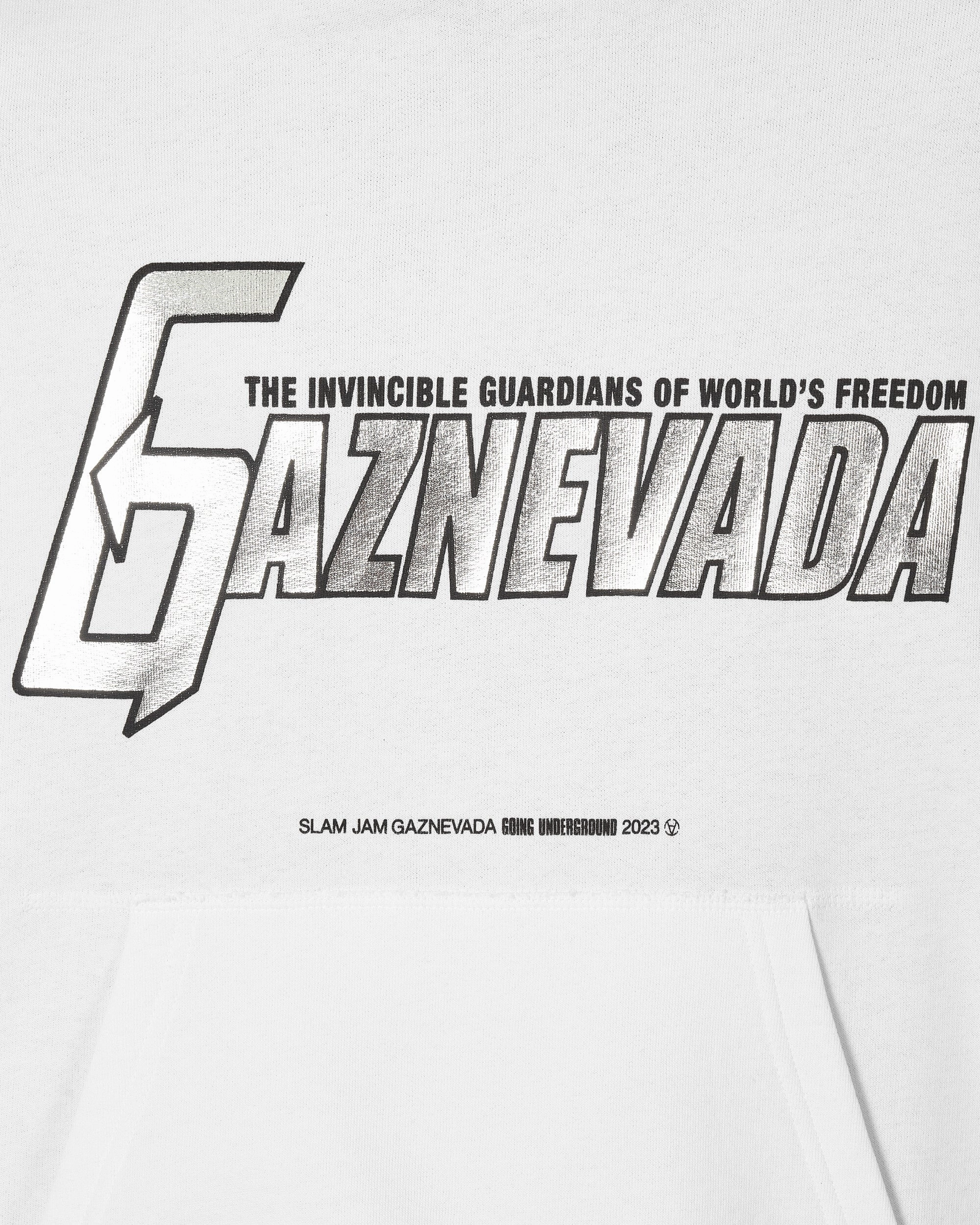 Gaznevada Graphic Hooded Sweatshirt White