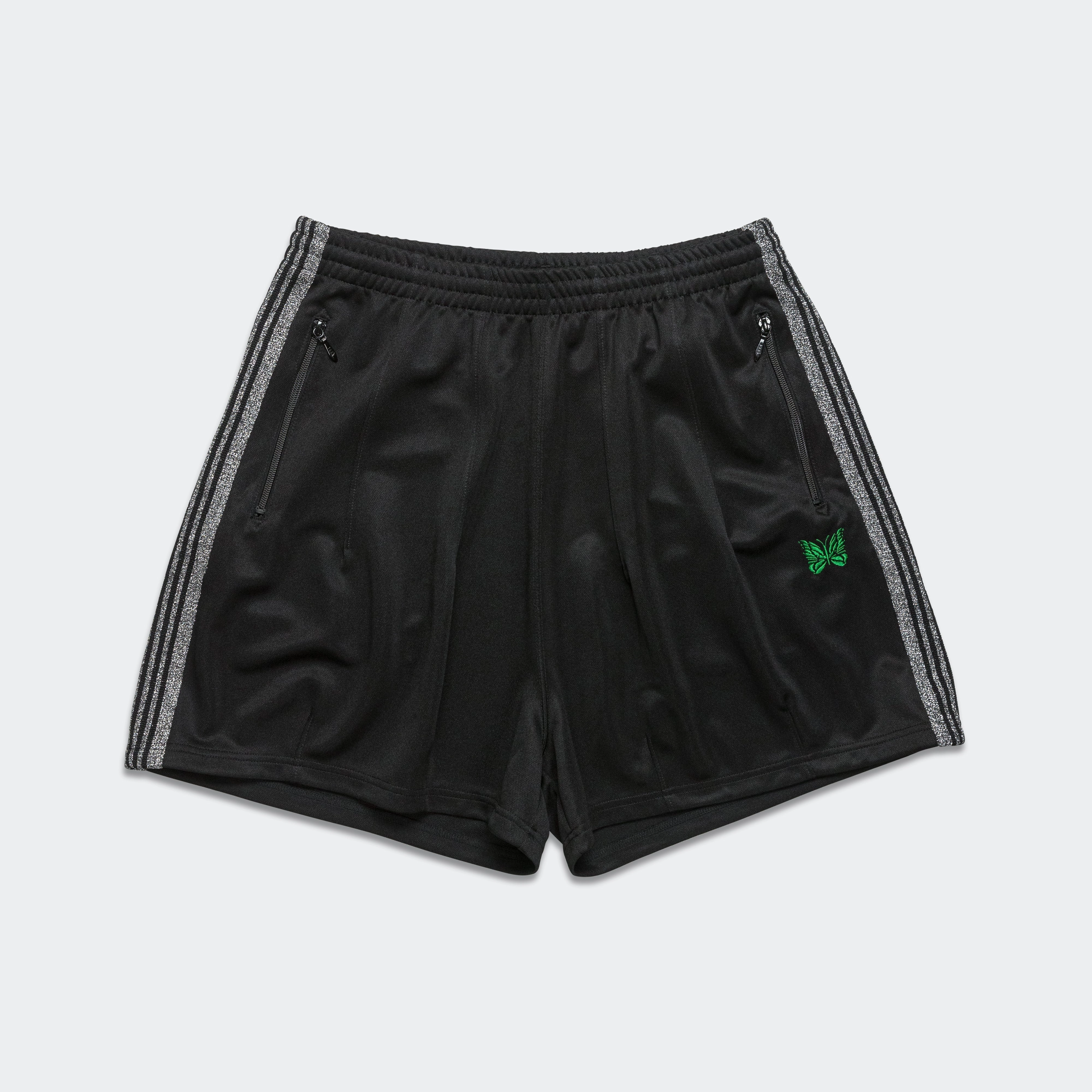 H.D. Track Short x UP THERE - Black/Silver Poly Smooth