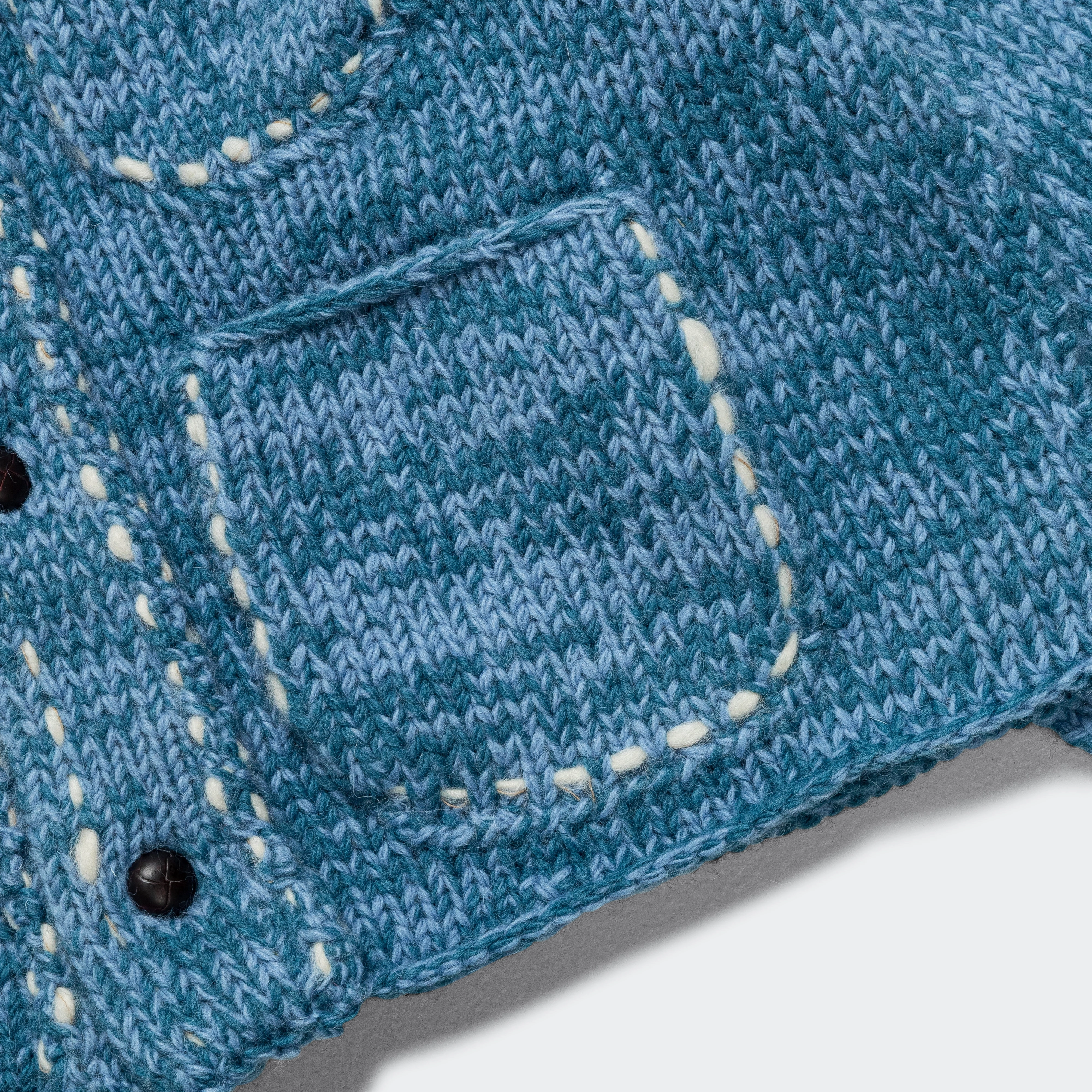 Hand Knit Cowichan RAILROAD JKT - Navy