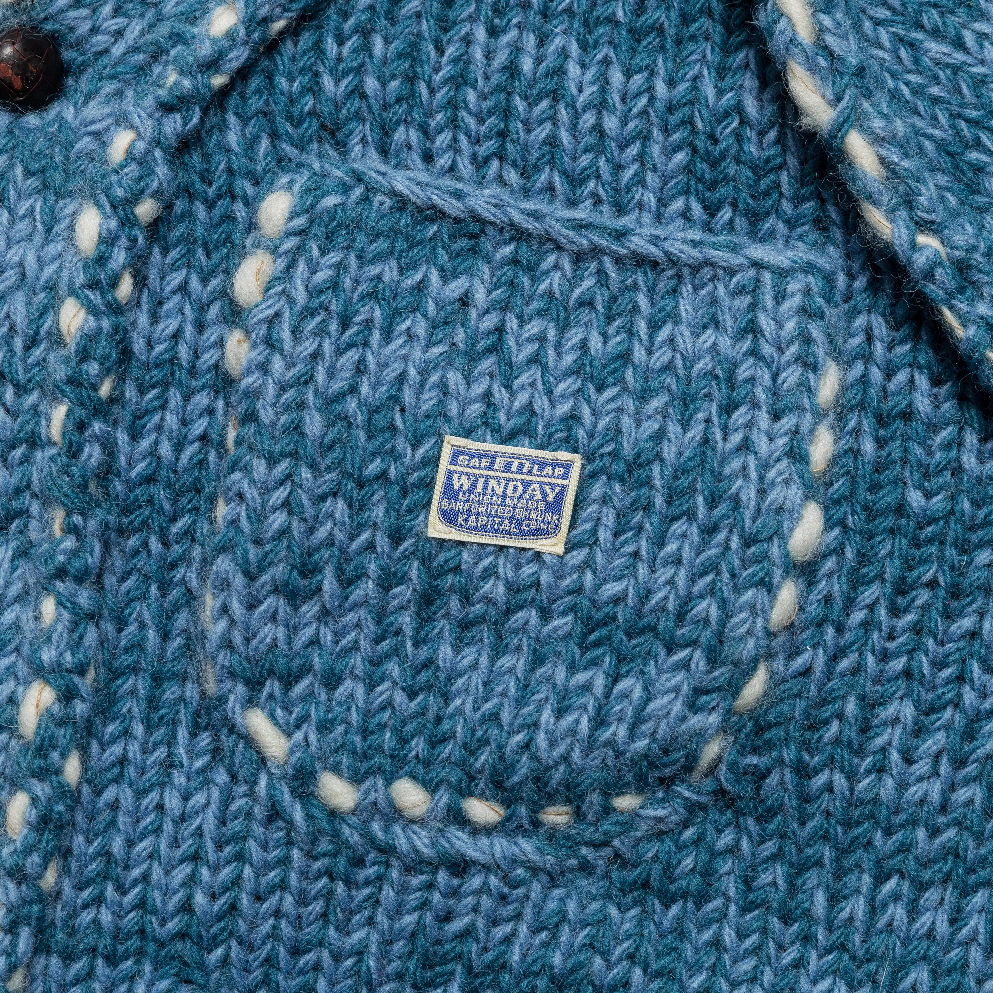 Hand Knit Cowichan RAILROAD JKT - Navy
