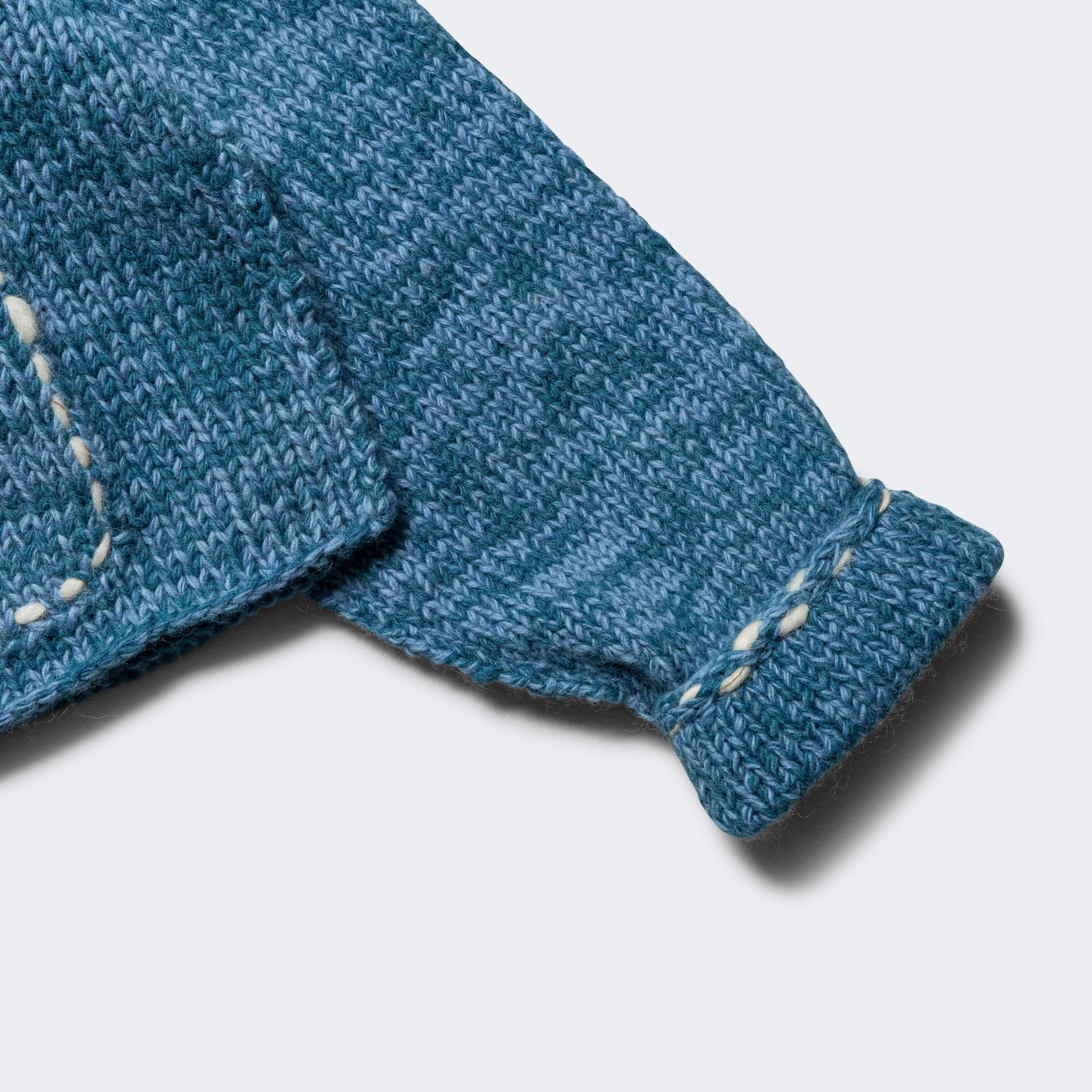 Hand Knit Cowichan RAILROAD JKT - Navy