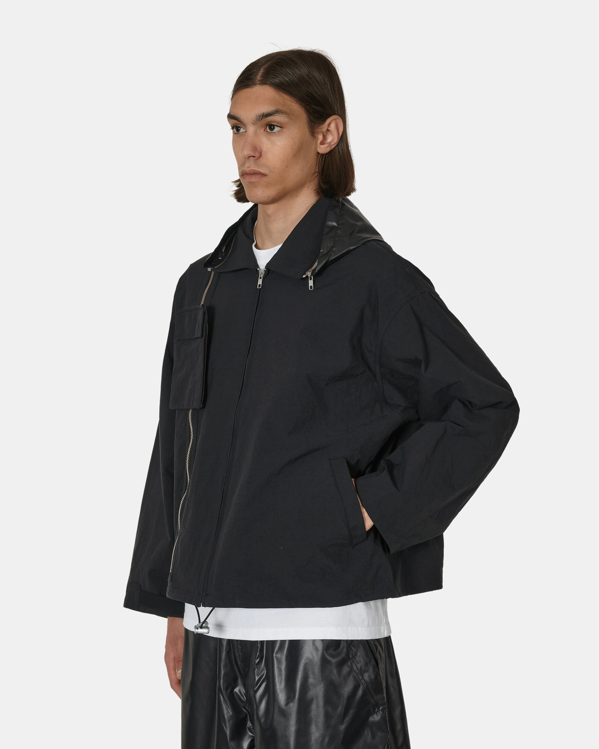 Hood Cut Moving Jacket Black
