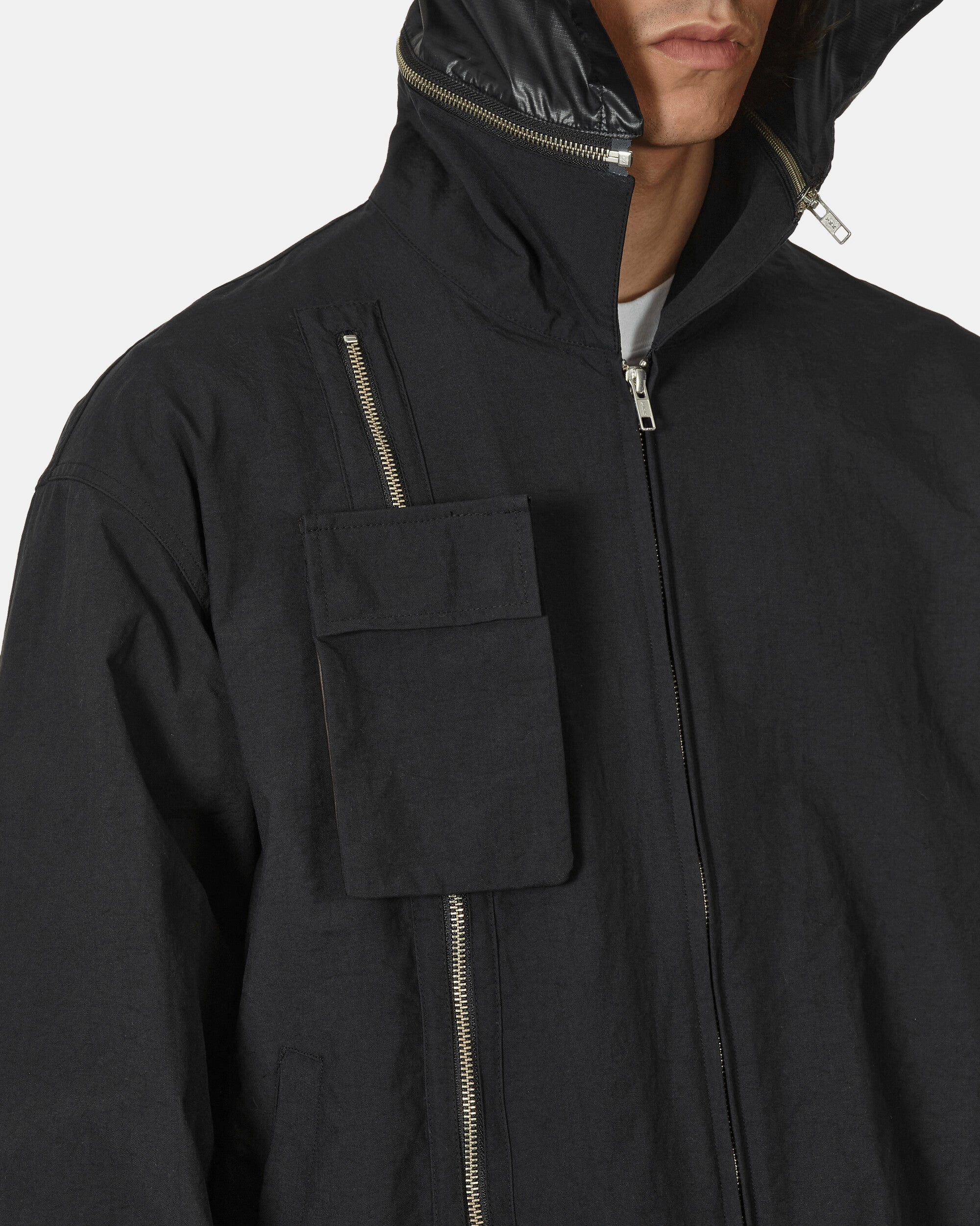Hood Cut Moving Jacket Black