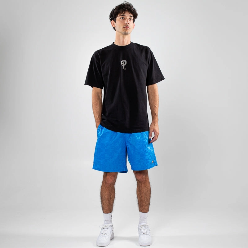 Ice Cream Running Check Shorts - French Blue