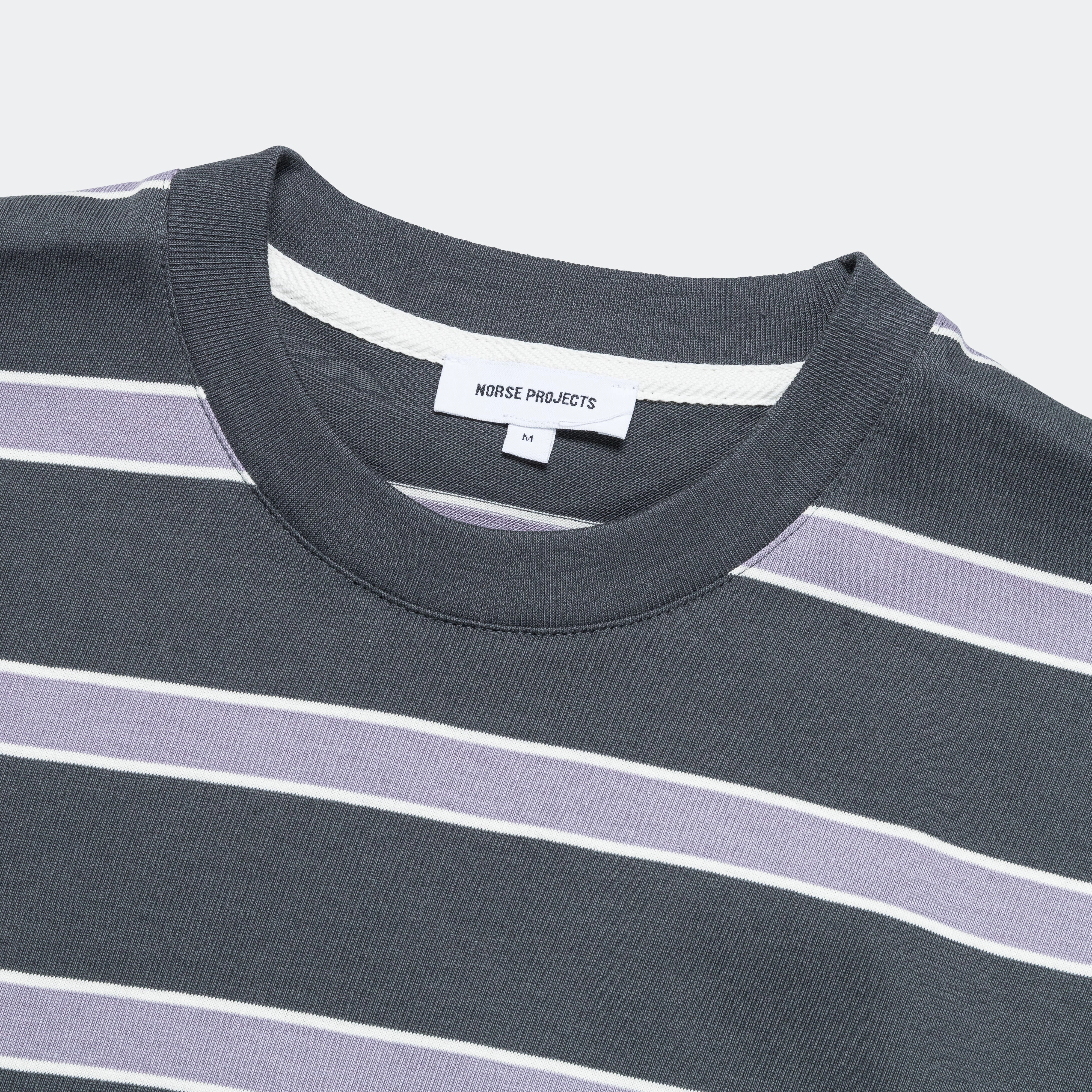 Johannes Multicolour Stripe T-Shirt - Battleship Grey