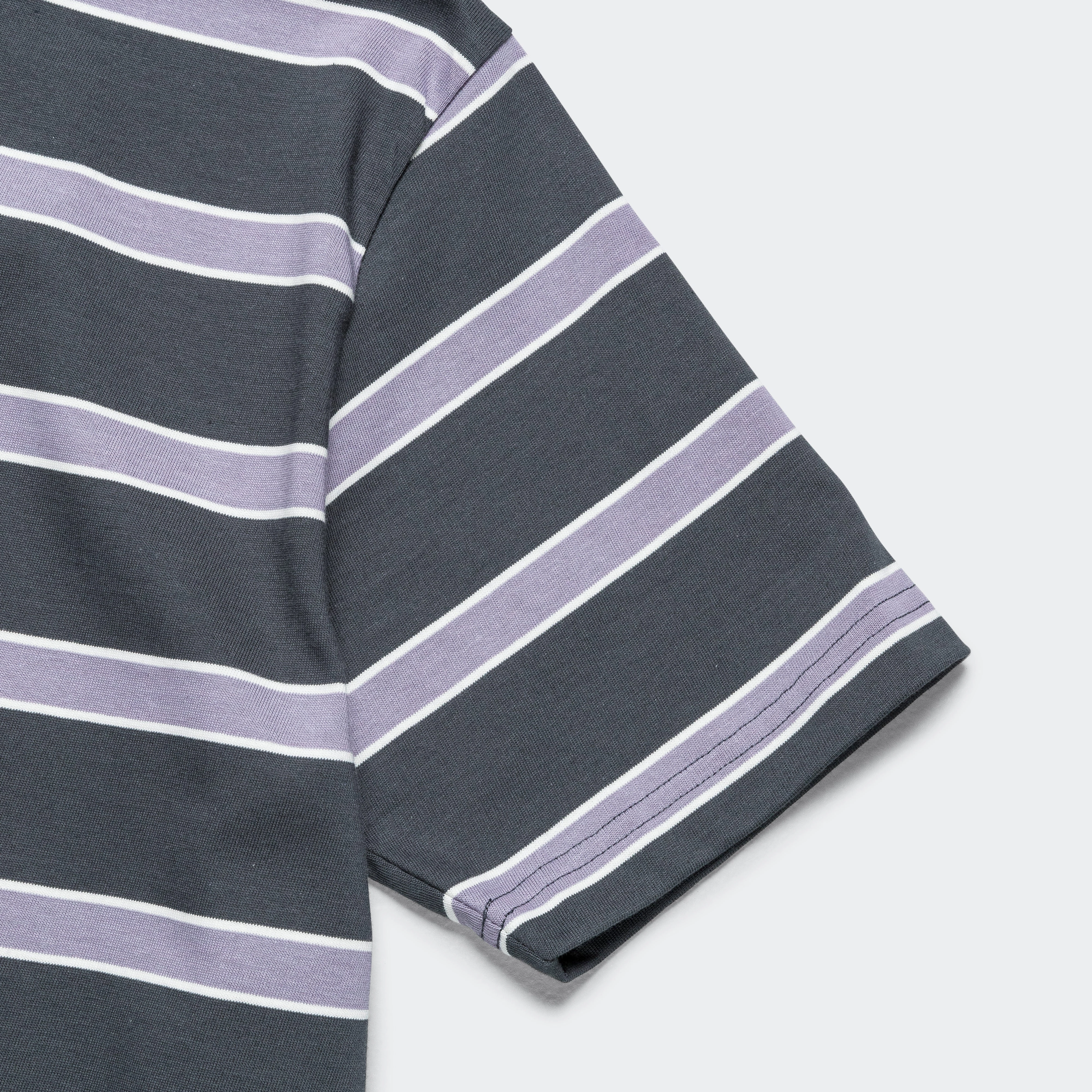 Johannes Multicolour Stripe T-Shirt - Battleship Grey
