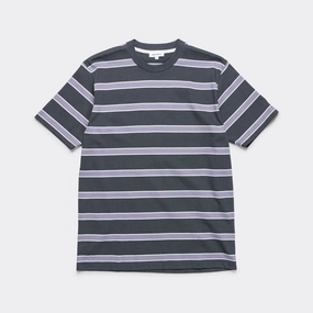 Johannes Multicolour Stripe T-Shirt - Battleship Grey