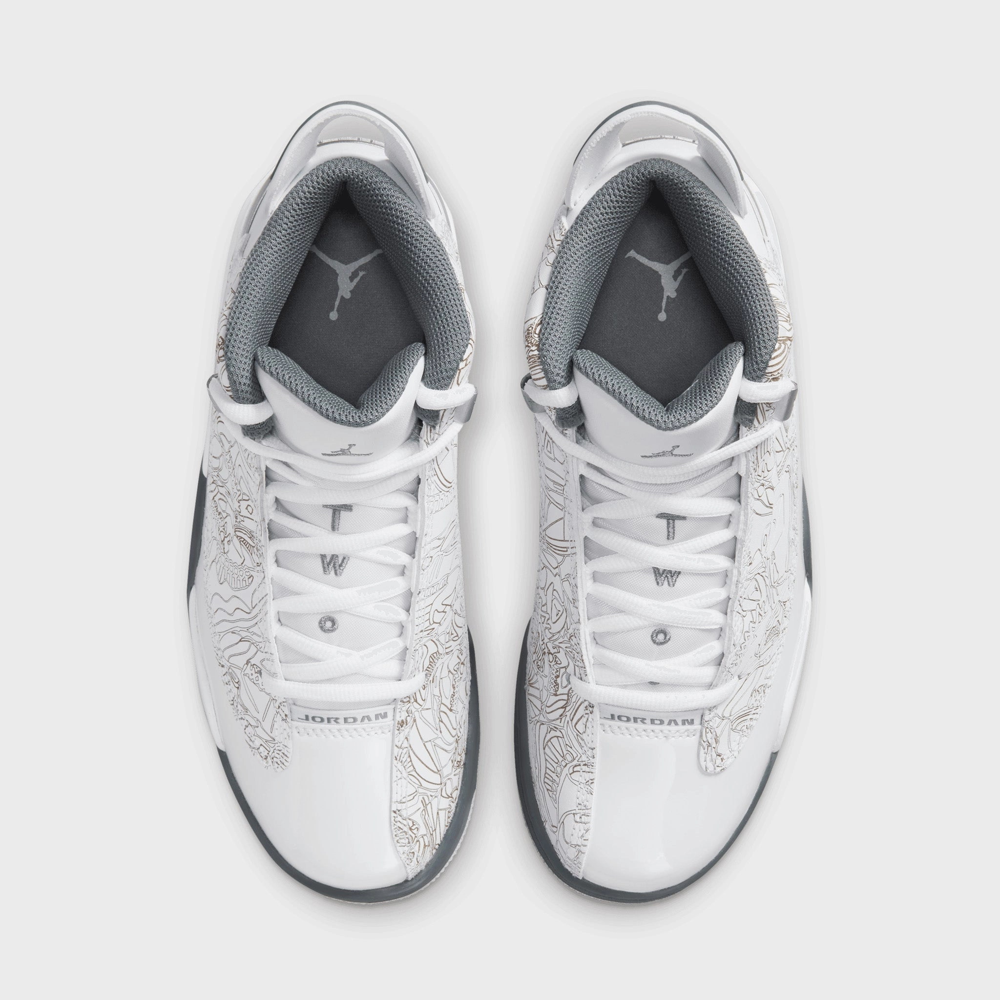 Jordan Dub Zero GS White / Black - Fire Red