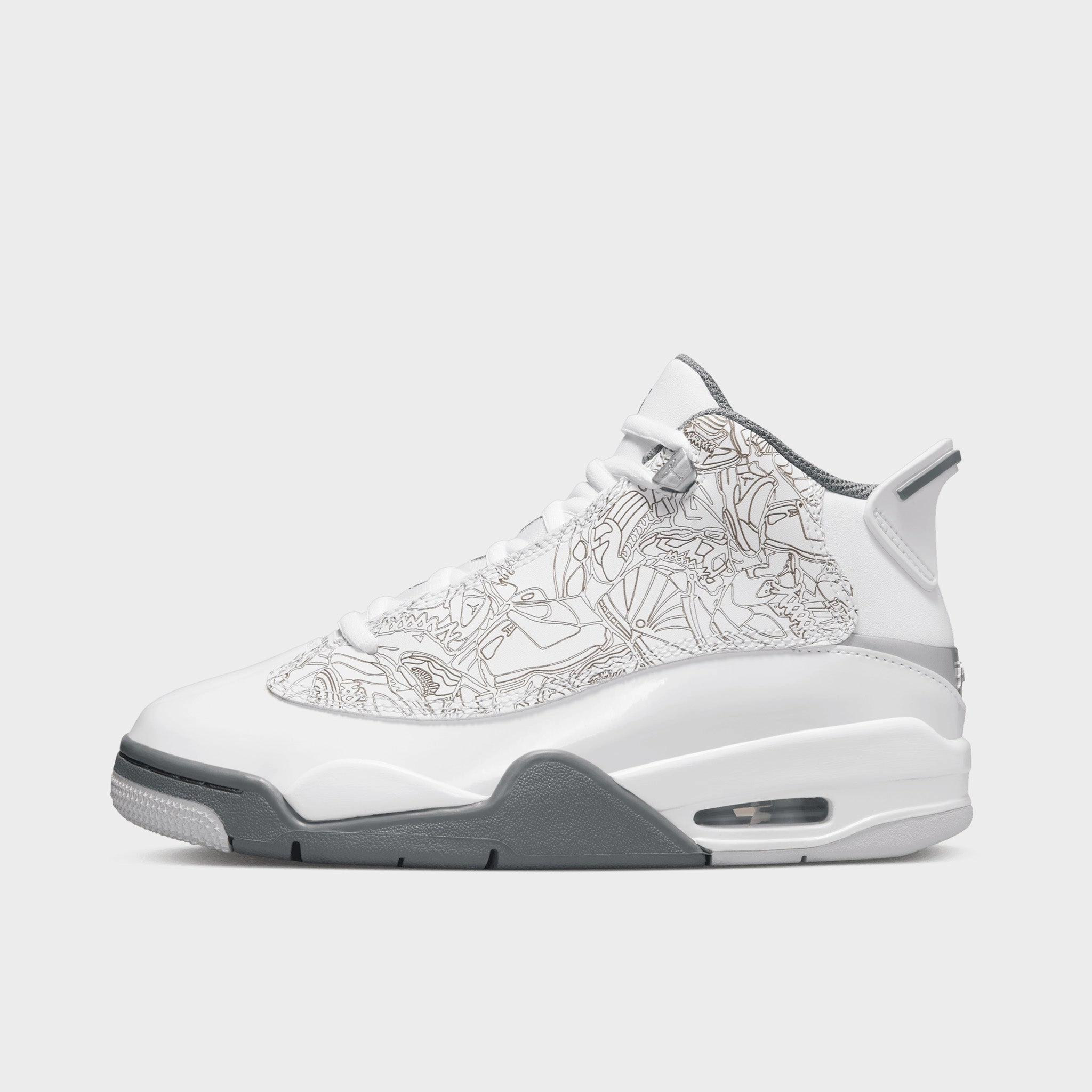 Jordan Dub Zero GS White / Black - Fire Red