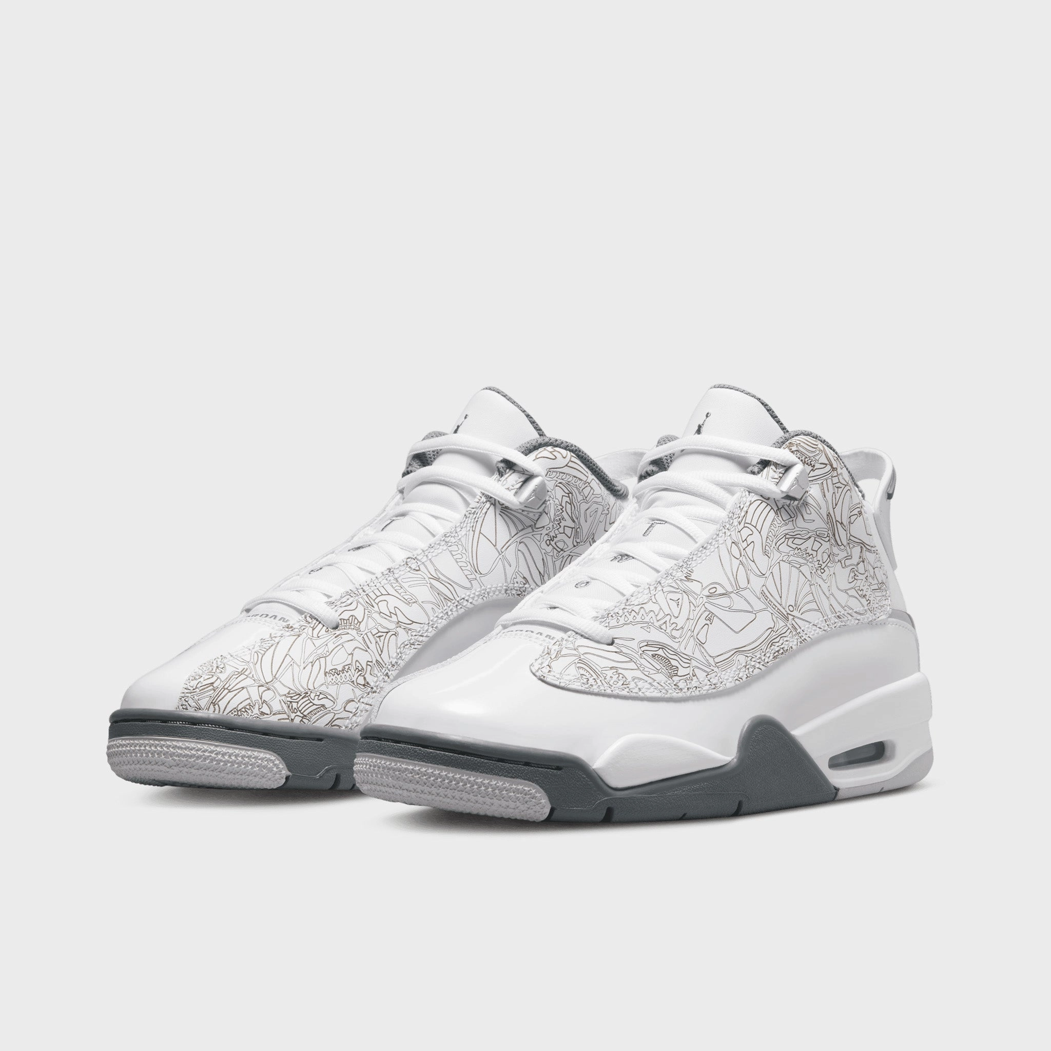 Jordan Dub Zero GS White / Black - Fire Red