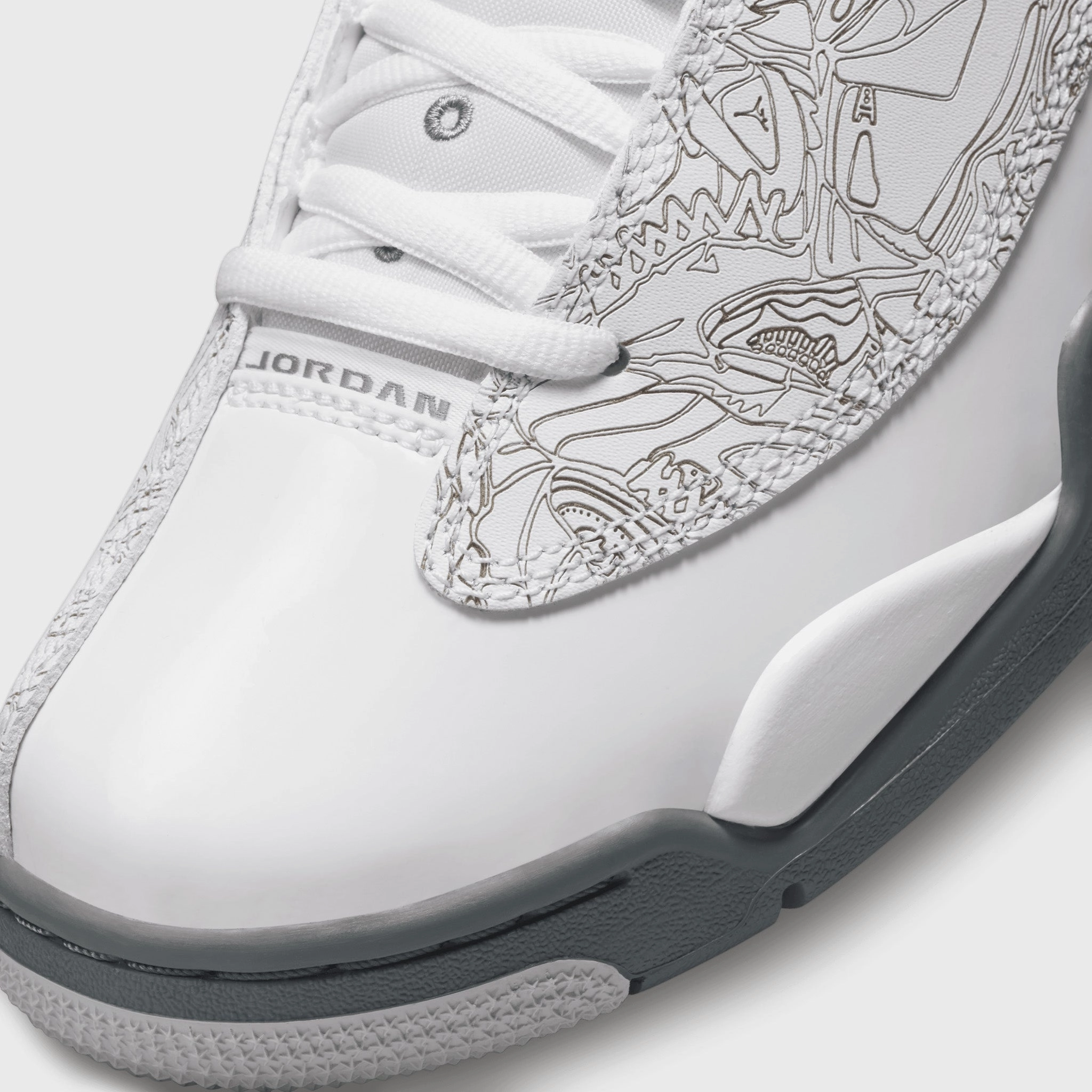 Jordan Dub Zero GS White / Black - Fire Red