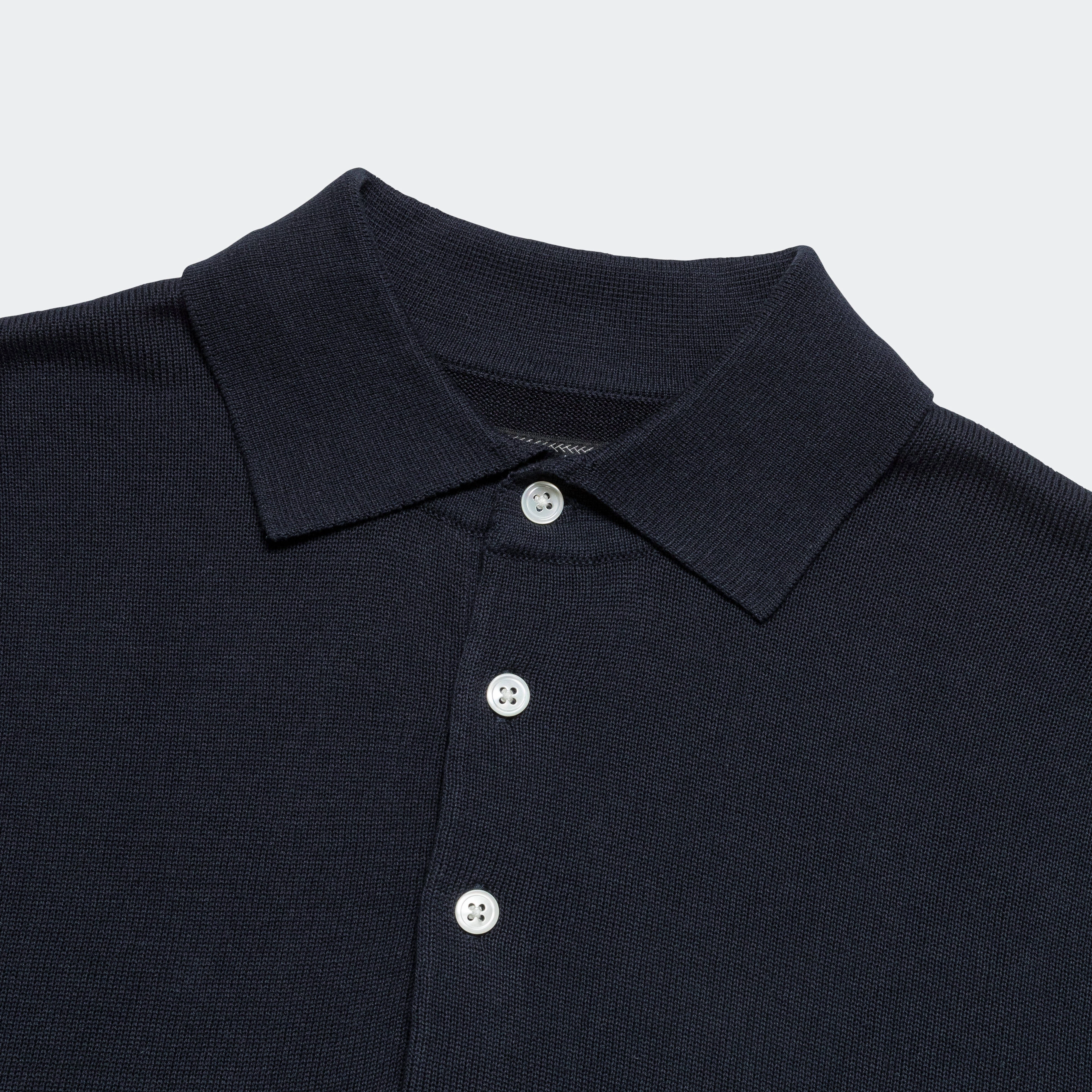 Knit Polo 12G - Navy