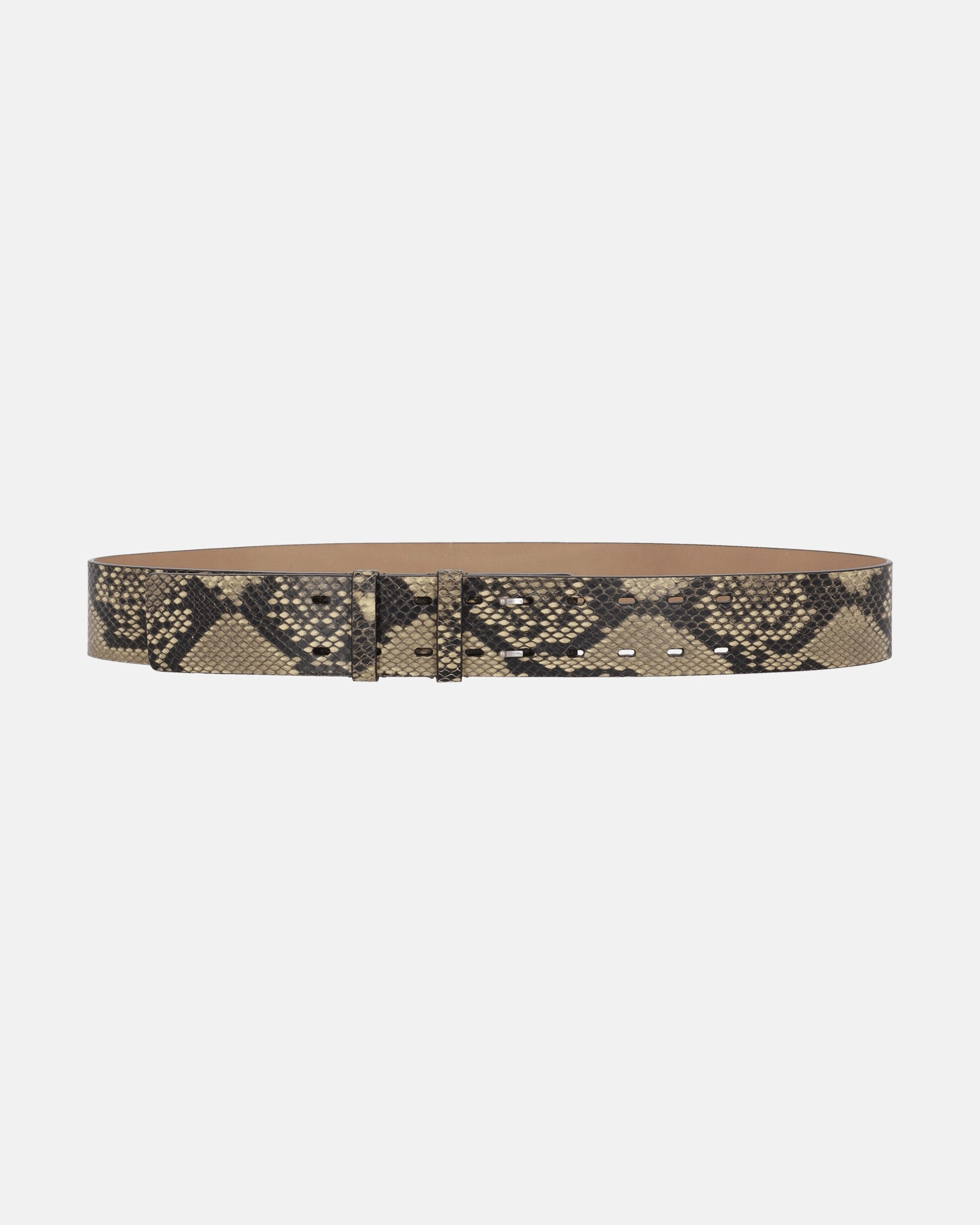 Leather Belt Beige