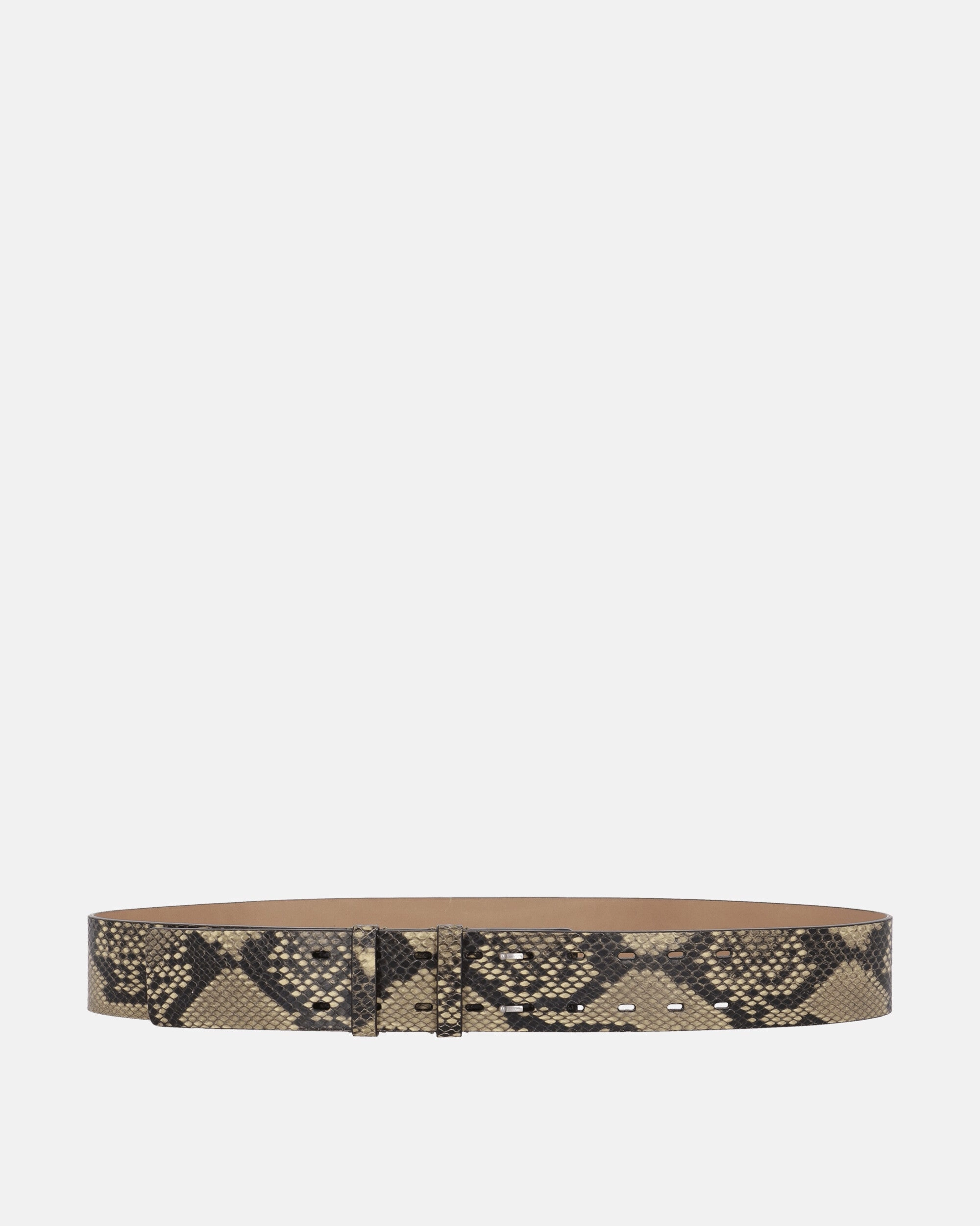 Leather Belt Beige